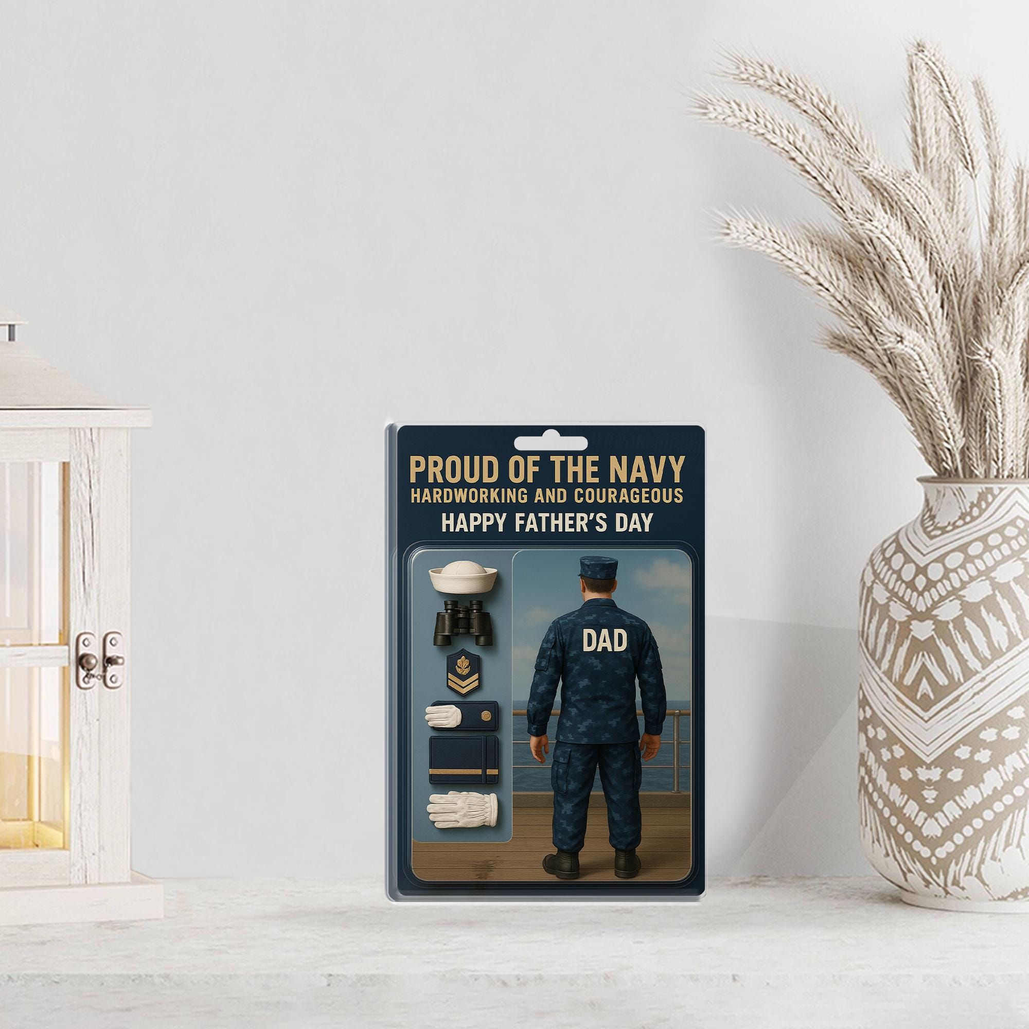 Custom Navy Dad Acrylic Block | Military Father’s Day Gift | Proud Navy Veteran Keepsake | Personalized Military Tribute | US Navy Dad Gift