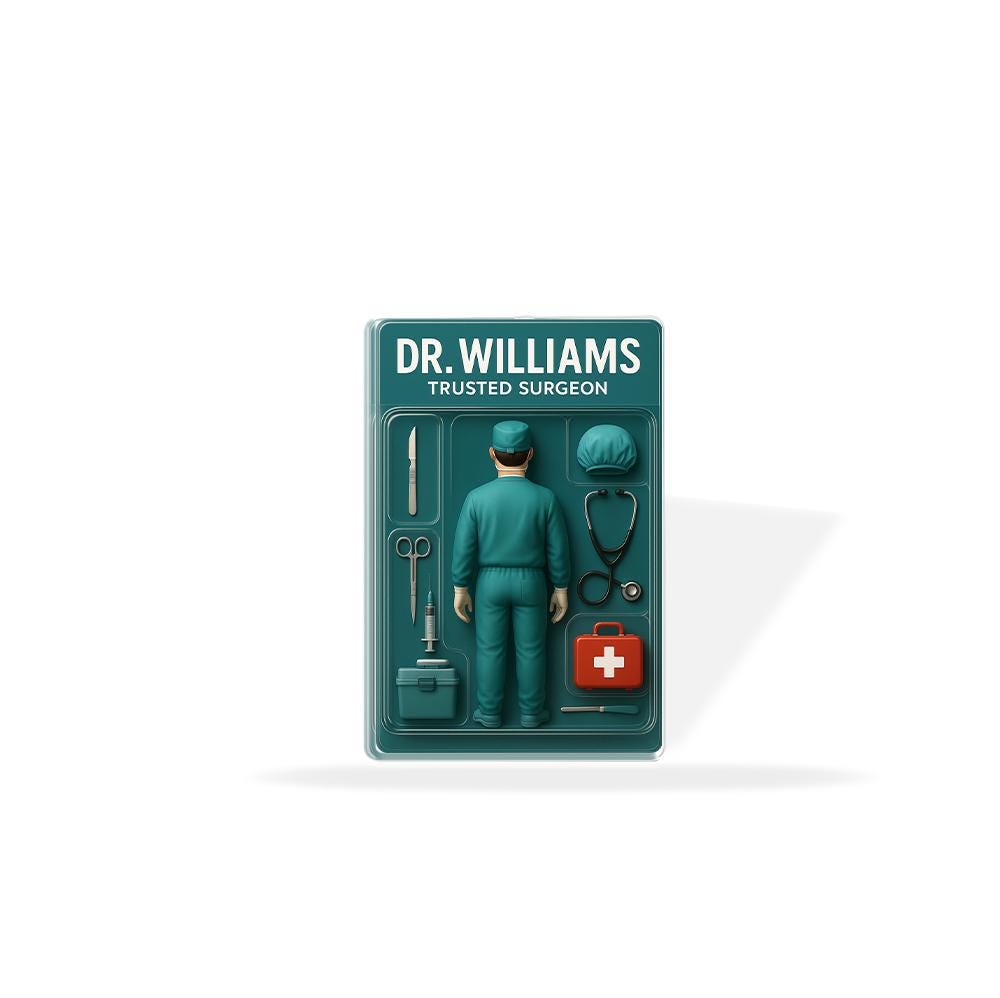 Personalized Surgeon Acrylic Plaque – Custom Father's Day Gift for Doctor Dad, Unique Desk Decor for Medical Professionals