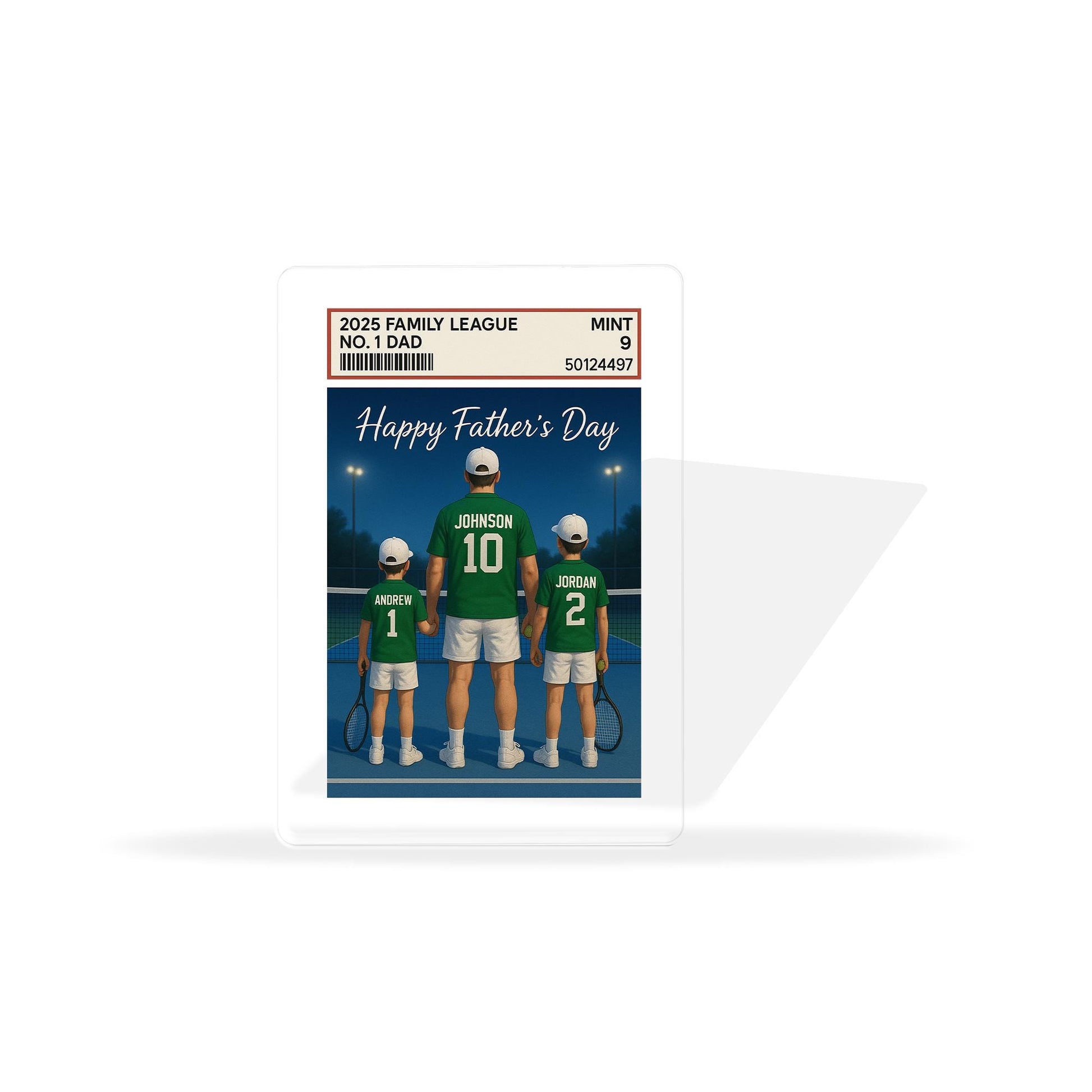 Custom Tennis Dad Acrylic Block | Personalized Father’s Day Gift from Kids | Sports Themed Family Keepsake | Tennis Player Dad Decor