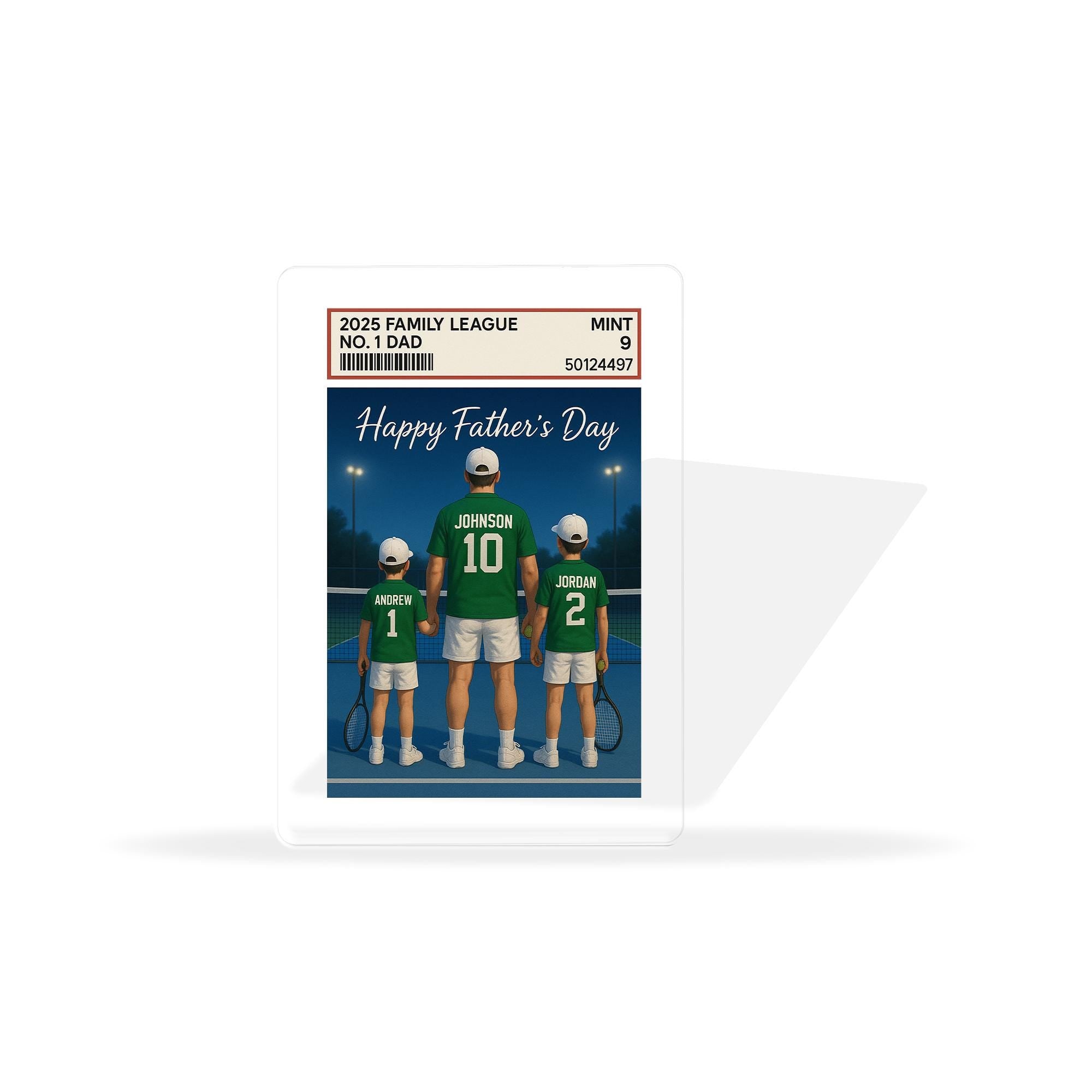 Custom Tennis Dad Acrylic Block | Personalized Father’s Day Gift from Kids | Sports Themed Family Keepsake | Tennis Player Dad Decor