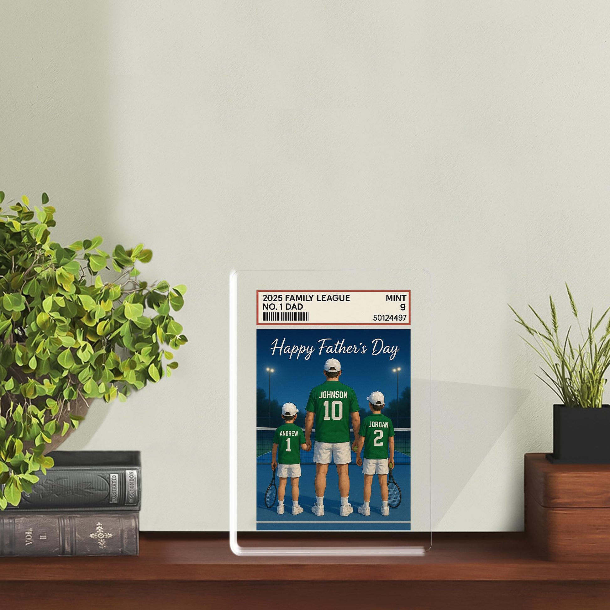 Custom Tennis Dad Acrylic Block | Personalized Father’s Day Gift from Kids | Sports Themed Family Keepsake | Tennis Player Dad Decor