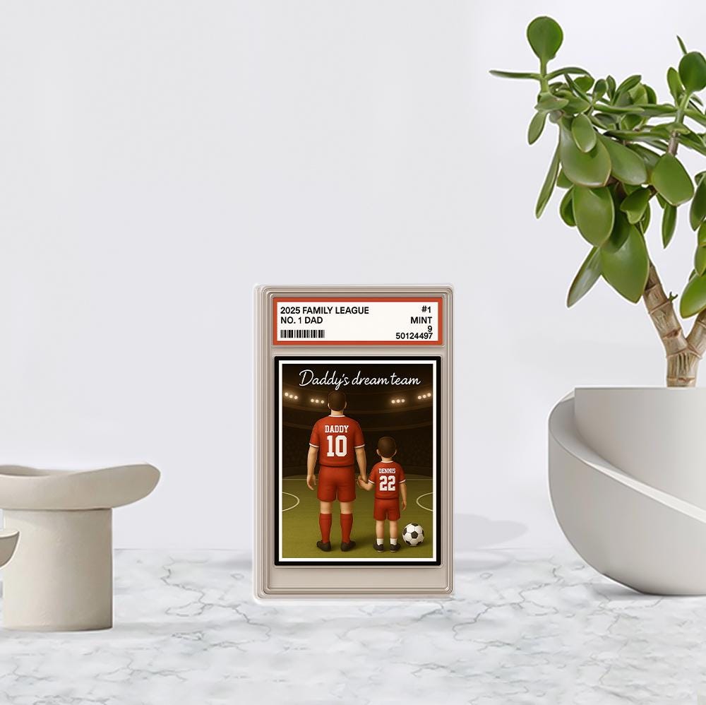 Custom Soccer Dad Acrylic Block | Father’s Day Gift from Son or Daughter | Personalized Sports Keepsake for Football Lovers