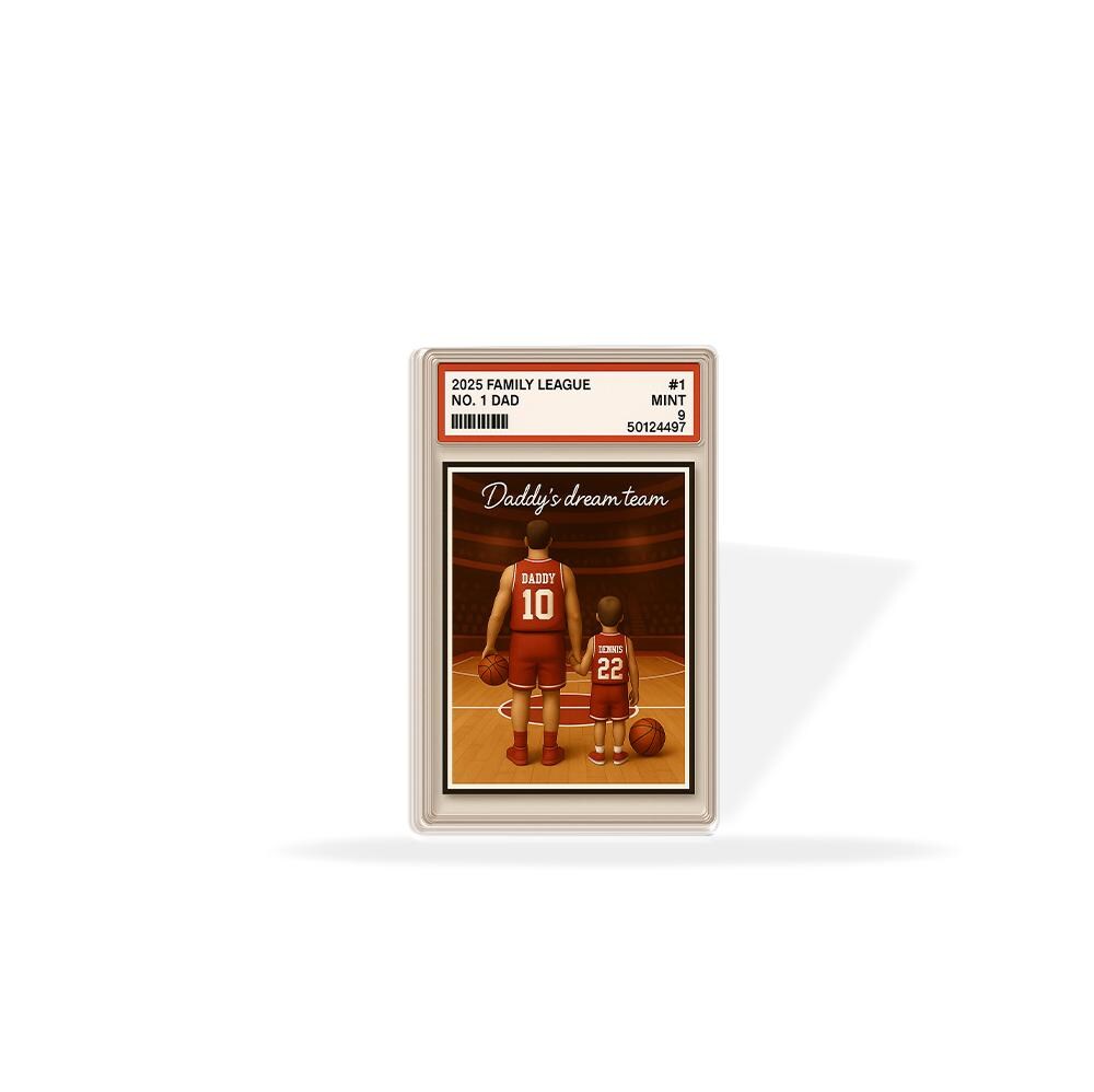 Custom Basketball Dad Acrylic Block | Personalized Father’s Day Gift from Kids | Daddy’s Dream Team Sports Plaque | Hoop Lover Gift