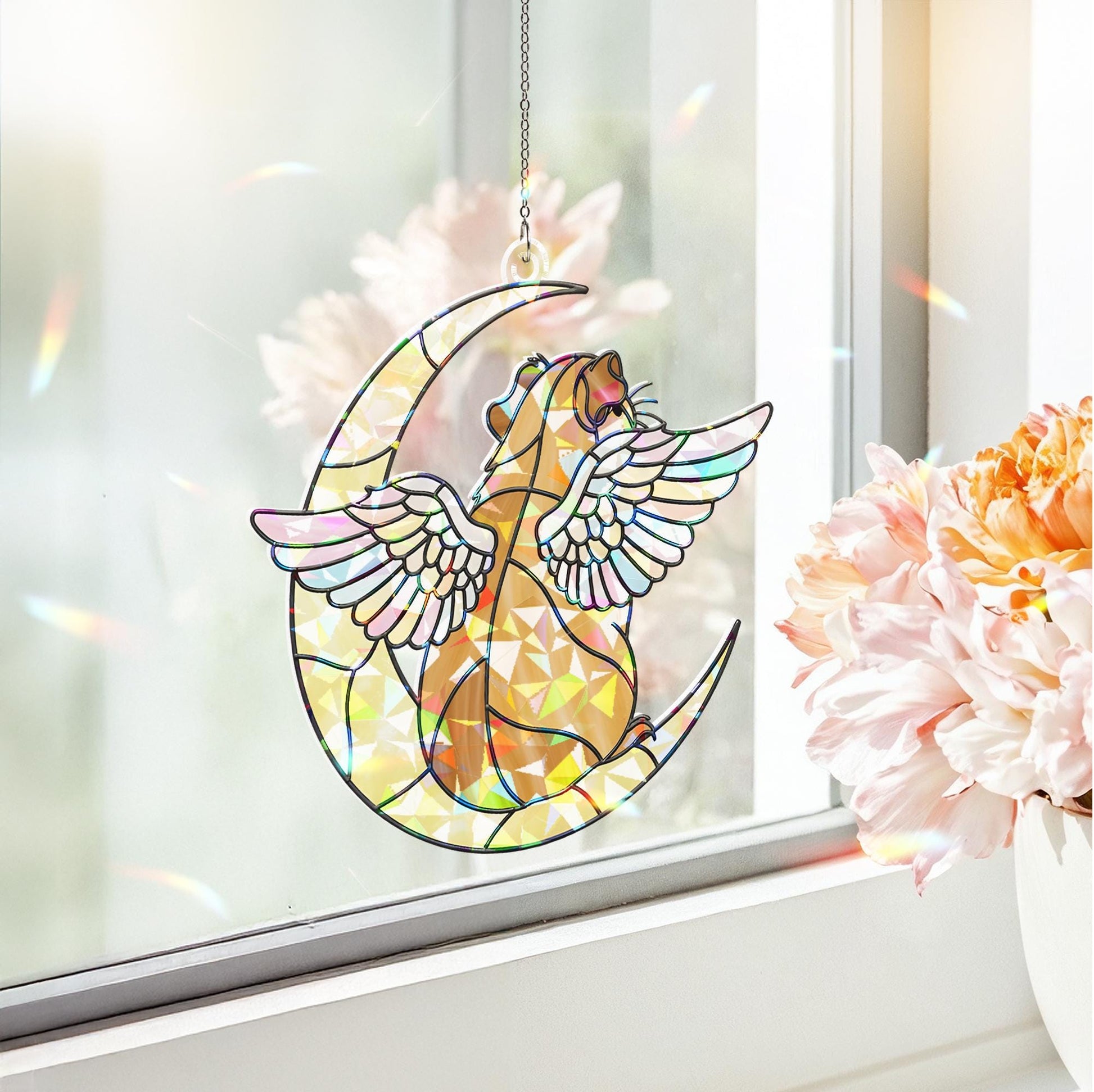 Golden Agouti Rex Guinea Pig Acrylic Decor, Angel Pet Memorial, Holographic Acrylic Decor, Guinea Pig Memorial Gift, Loss Of Pet Gift