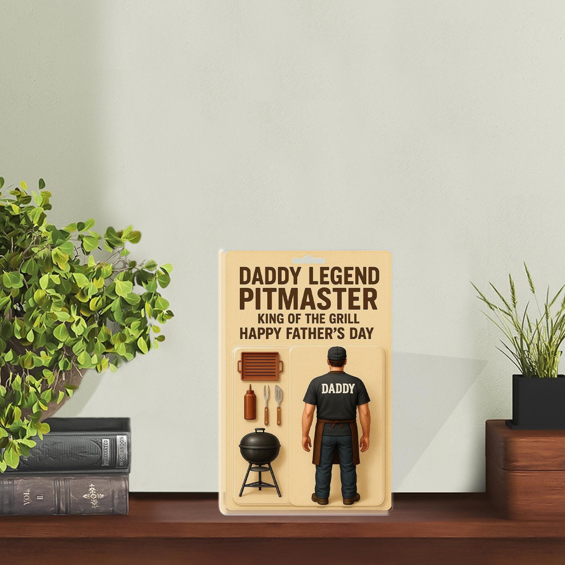Daddy Legend Pitmaster Acrylic Block | Custom Father's Day BBQ Gift | King of the Grill Display Keepsake | Grillmaster Dad Art
