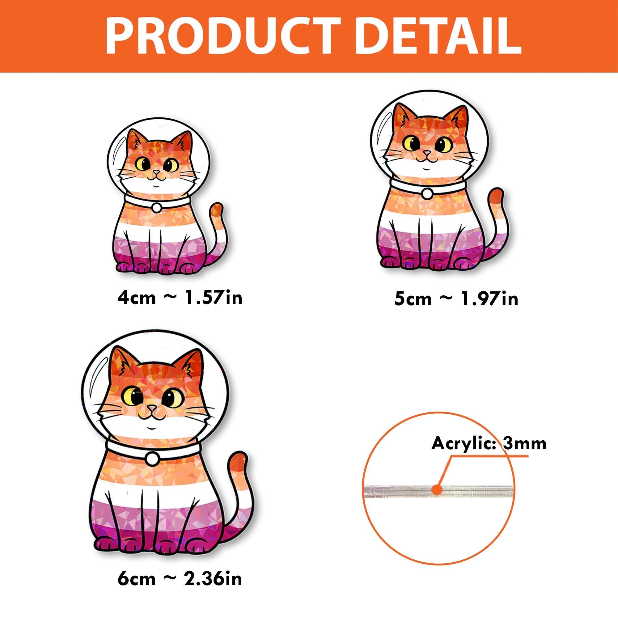 Lesbian Pride Cat Badge Reel | Cute LGBTQ+ Kitty ID Holder | Funny Queer Nurse Gift | Retractable Badge Clip for Vet & Teachers
