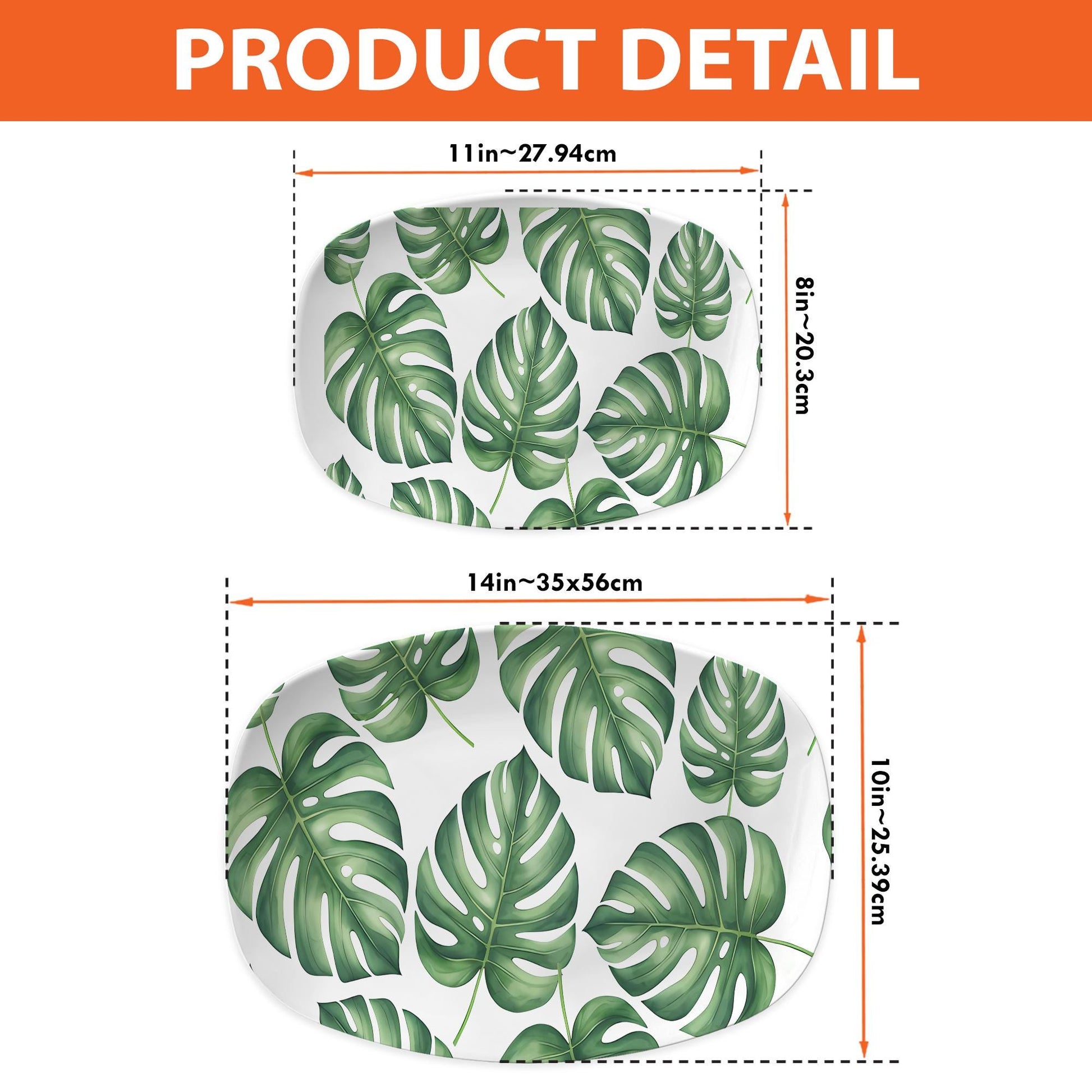 Monstera Leaf Platter, Tropical Decor Plate, Jungle Theme Tray, Botanical Serving Dish, Green Leaf Centerpiece, Housewarming Gift