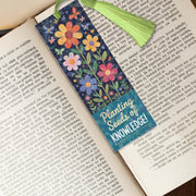 Floral Teacher Bookmark | Planting Seeds of Knowledge | Cute Tassel Bookmark Gift for Teachers, Librarians, and Book Lovers, Back To School