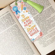 It Takes a Big Heart to Shape Little Minds Hologram Bookmark – Teacher Gift, Appreciation Gift, Back To School Present, Thank You Bookmark