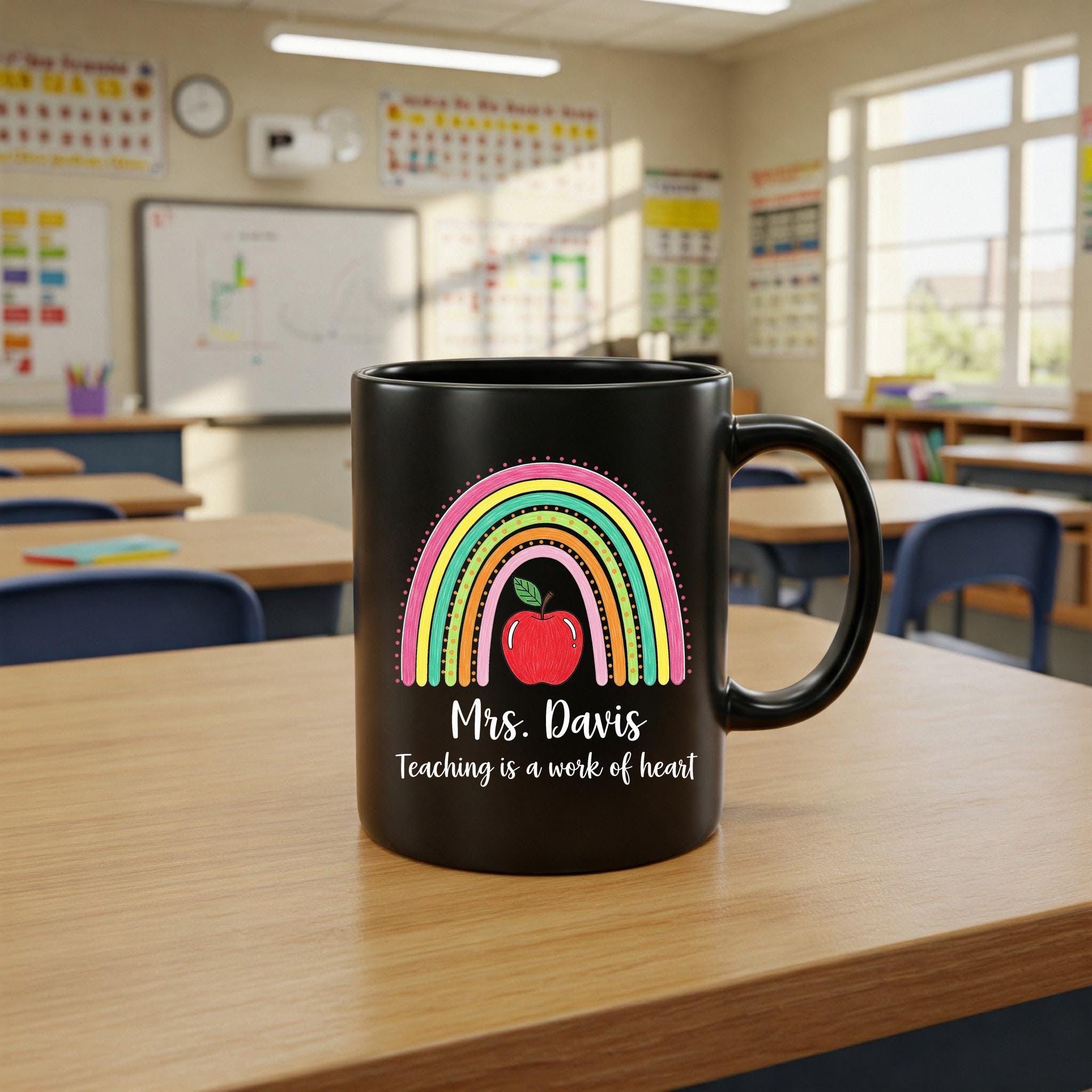 Personalized Teacher Mug, Back To School Mug, Teacher Accessories, Teacher Gift Idea, First Day Of School Mug, Gift For Her