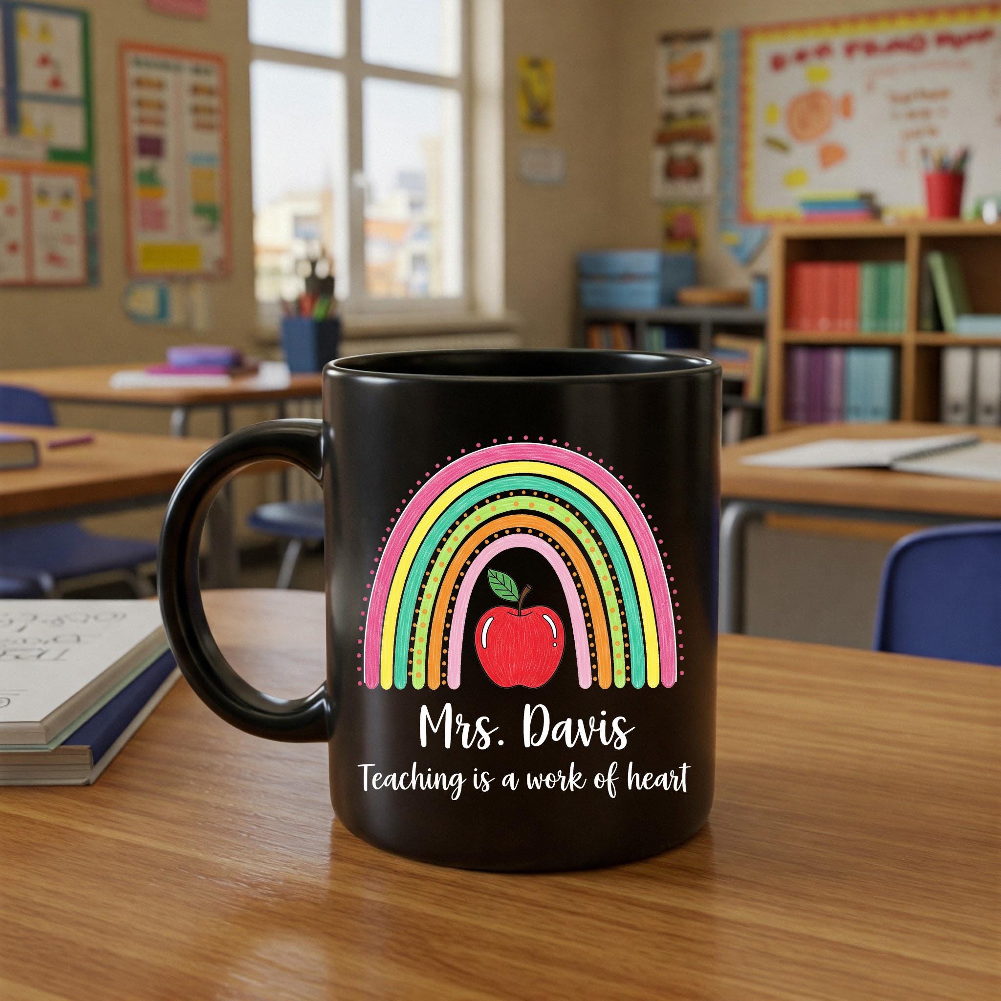 Personalized Teacher Mug, Back To School Mug, Teacher Accessories, Teacher Gift Idea, First Day Of School Mug, Gift For Her