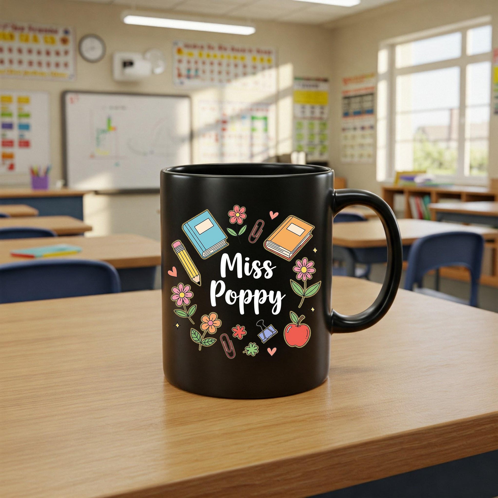 Custom Teacher Mug, Back To School Gift Mug, Teacher Gift Idea, Teacher School Supplies Gift, Teacher Name Mug, Teacher Thank You Gift