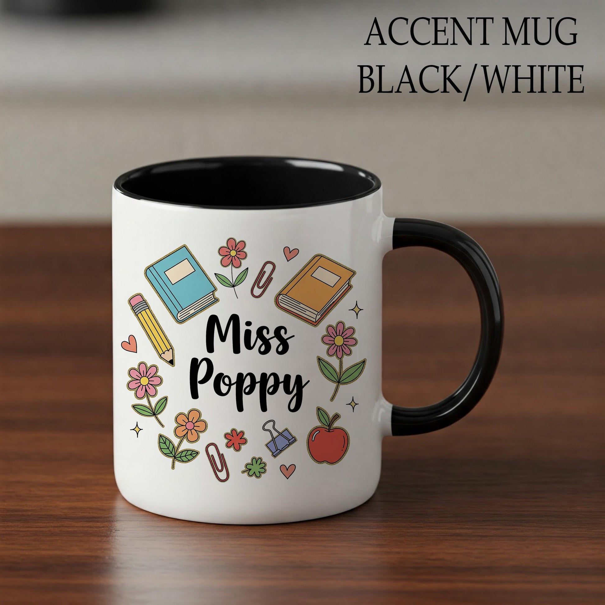 Custom Teacher Mug, Back To School Gift Mug, Teacher Gift Idea, Teacher School Supplies Gift, Teacher Name Mug, Teacher Thank You Gift