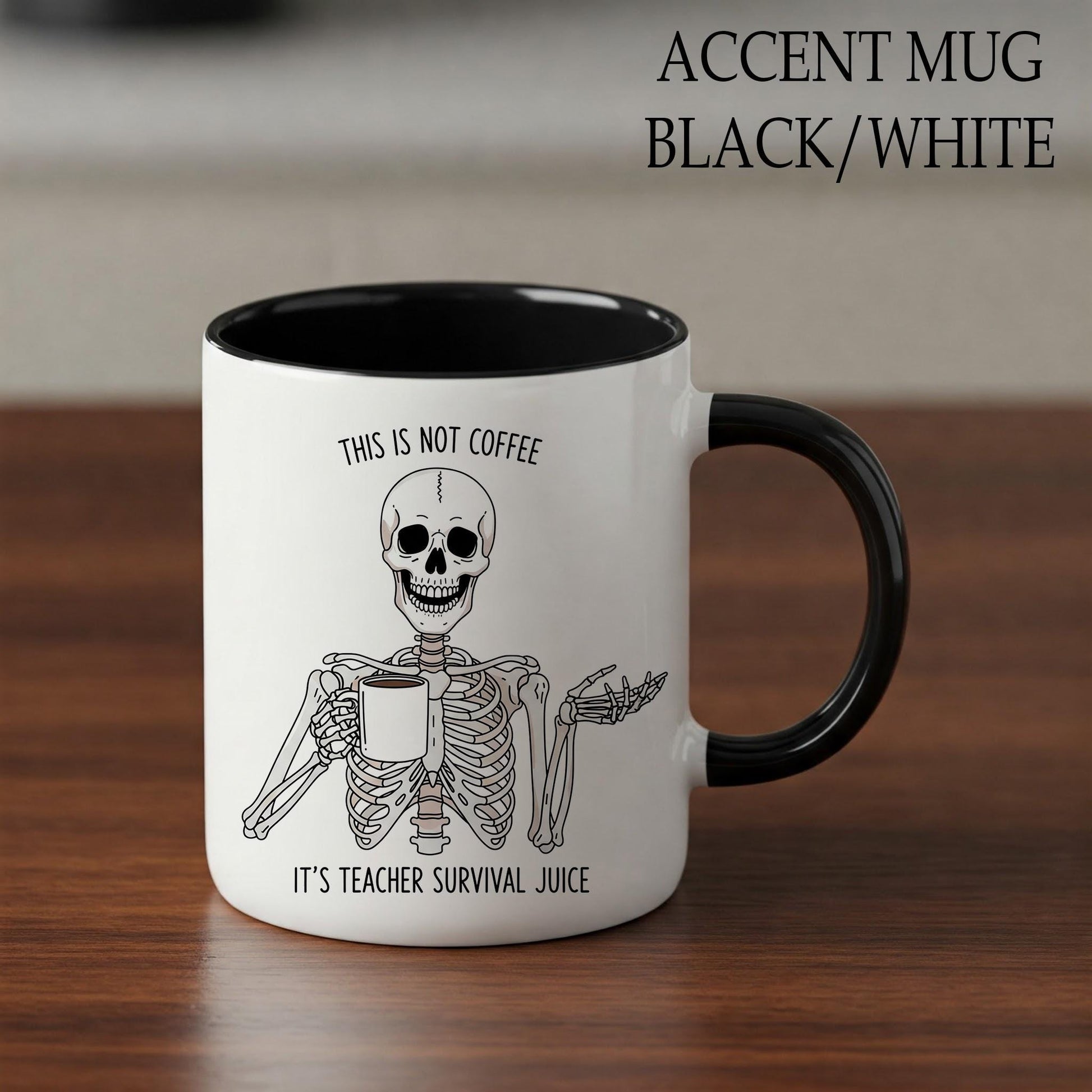 Funny Skeleton Teacher Mug, Teacher Survival Juice Mug, Funny Skeleton Mug, Teacher Gift Idea, Funny Back To School, First Day Of School Mug