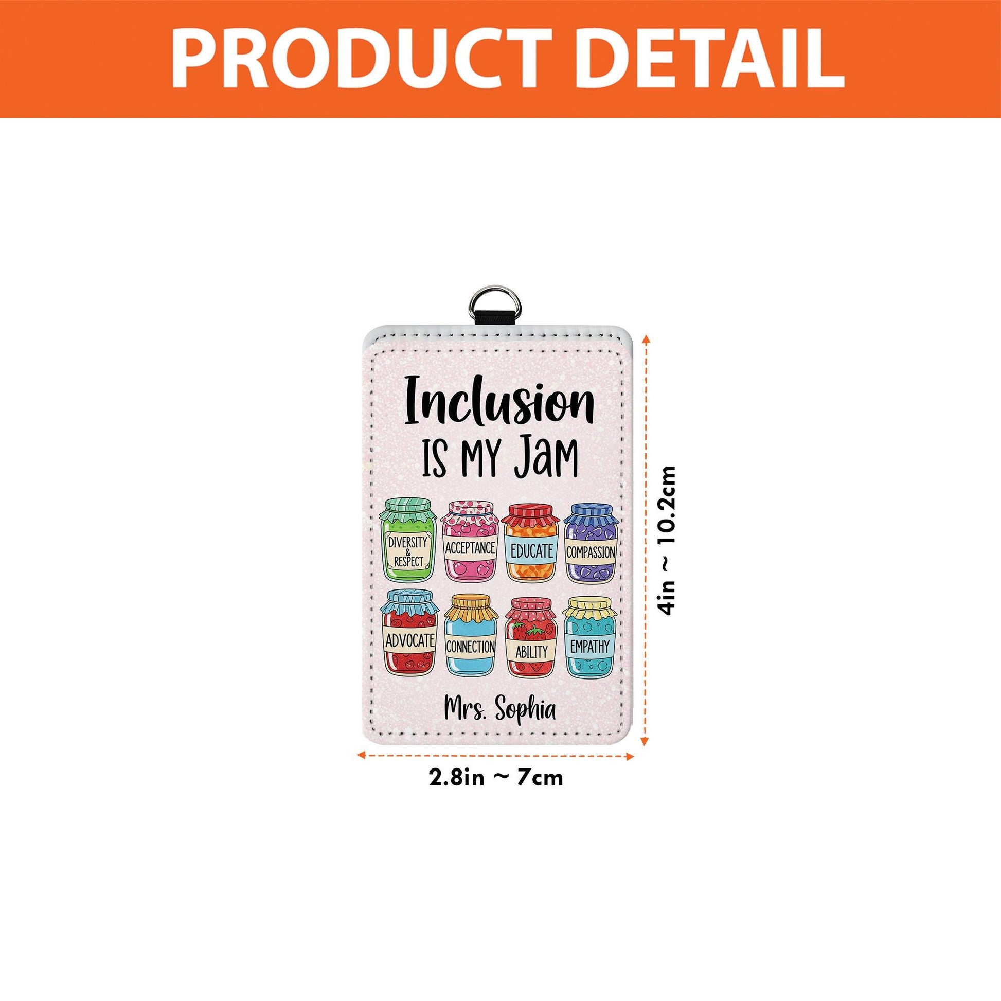 Inclusion Is My Jam Badge Holder, Personalized Teacher ID Tag, Custom Lanyard, Educator Gift, Diversity Inclusion Badge Reel