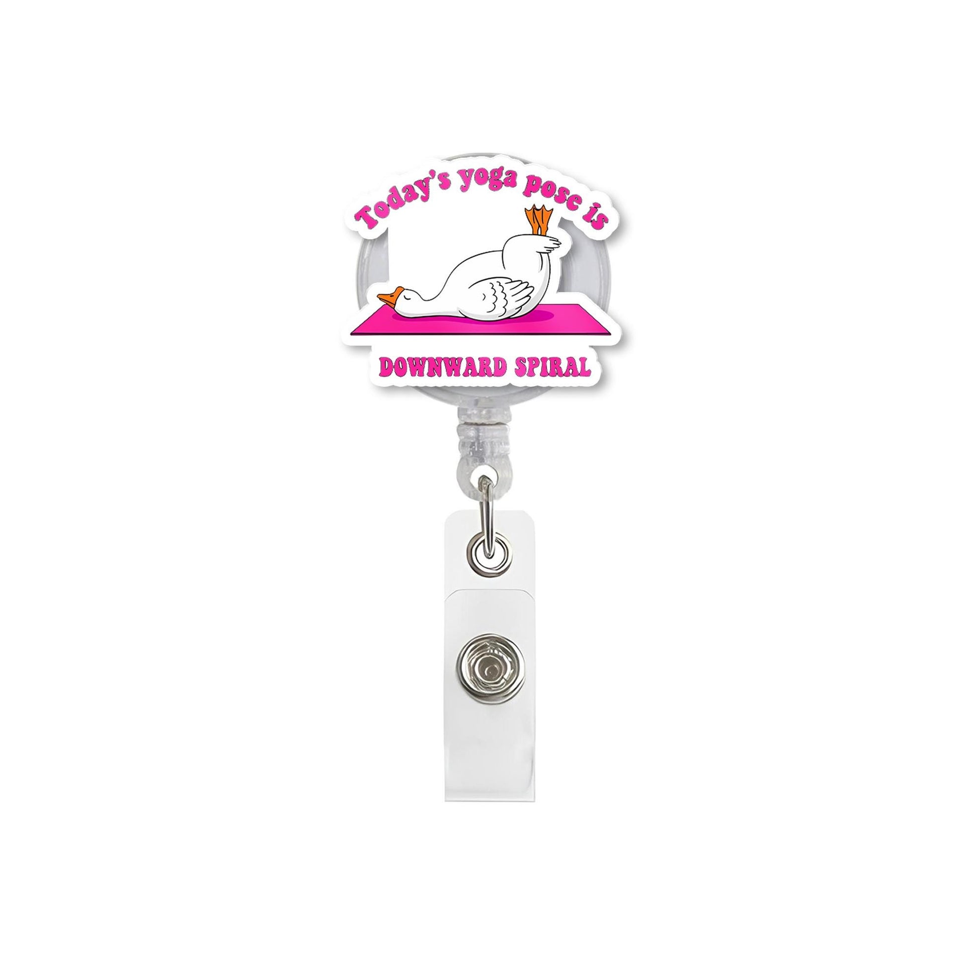 Funny Anxiety Goose Badge Reel, Funny Mental  Health ID Holder, Cute Nurse Badge Clip, Sarcastic Gift, Office Humor, Funny Anxiety Clip