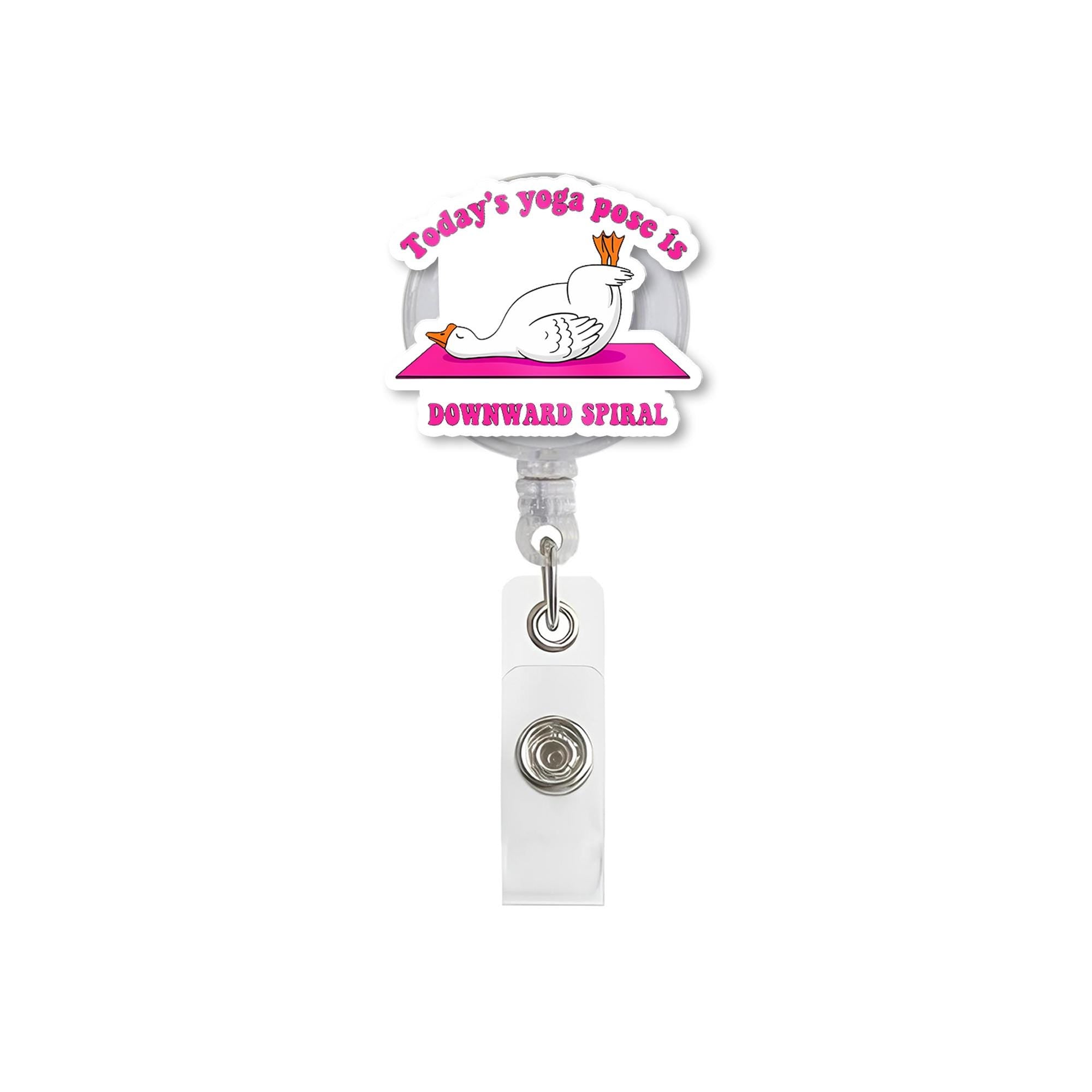 Funny Anxiety Goose Badge Reel, Funny Mental  Health ID Holder, Cute Nurse Badge Clip, Sarcastic Gift, Office Humor, Funny Anxiety Clip