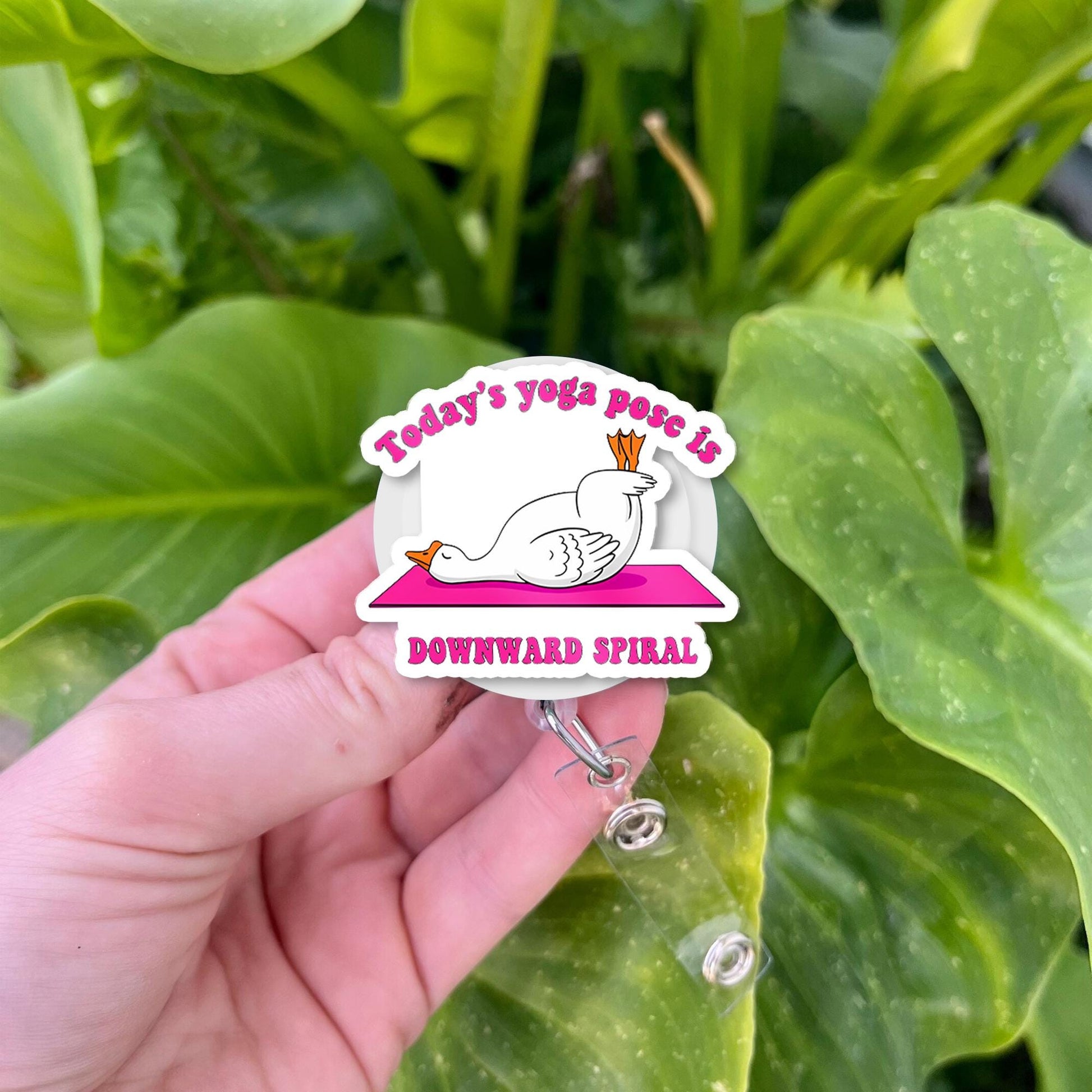 Funny Anxiety Goose Badge Reel, Funny Mental  Health ID Holder, Cute Nurse Badge Clip, Sarcastic Gift, Office Humor, Funny Anxiety Clip