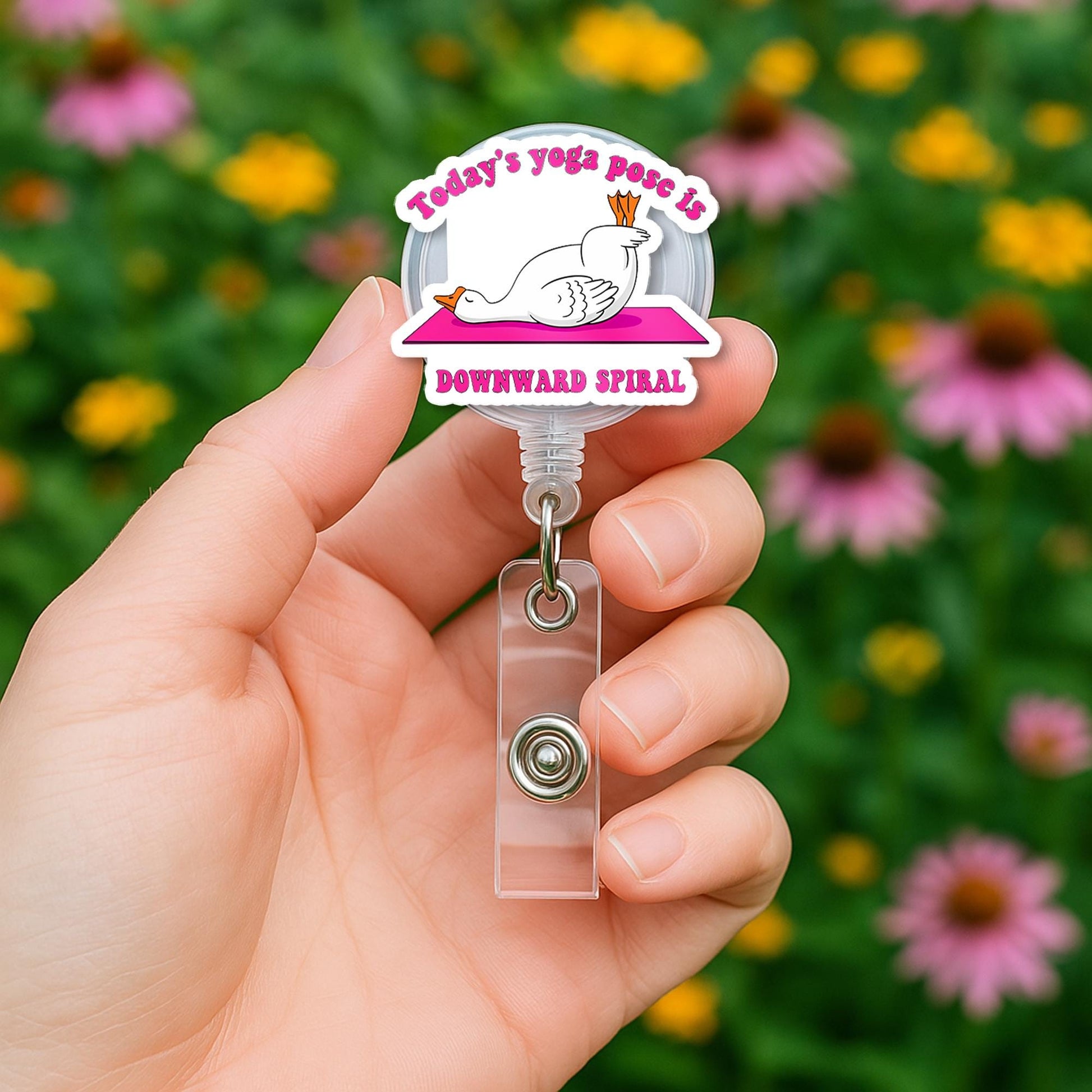 Funny Anxiety Goose Badge Reel, Funny Mental  Health ID Holder, Cute Nurse Badge Clip, Sarcastic Gift, Office Humor, Funny Anxiety Clip