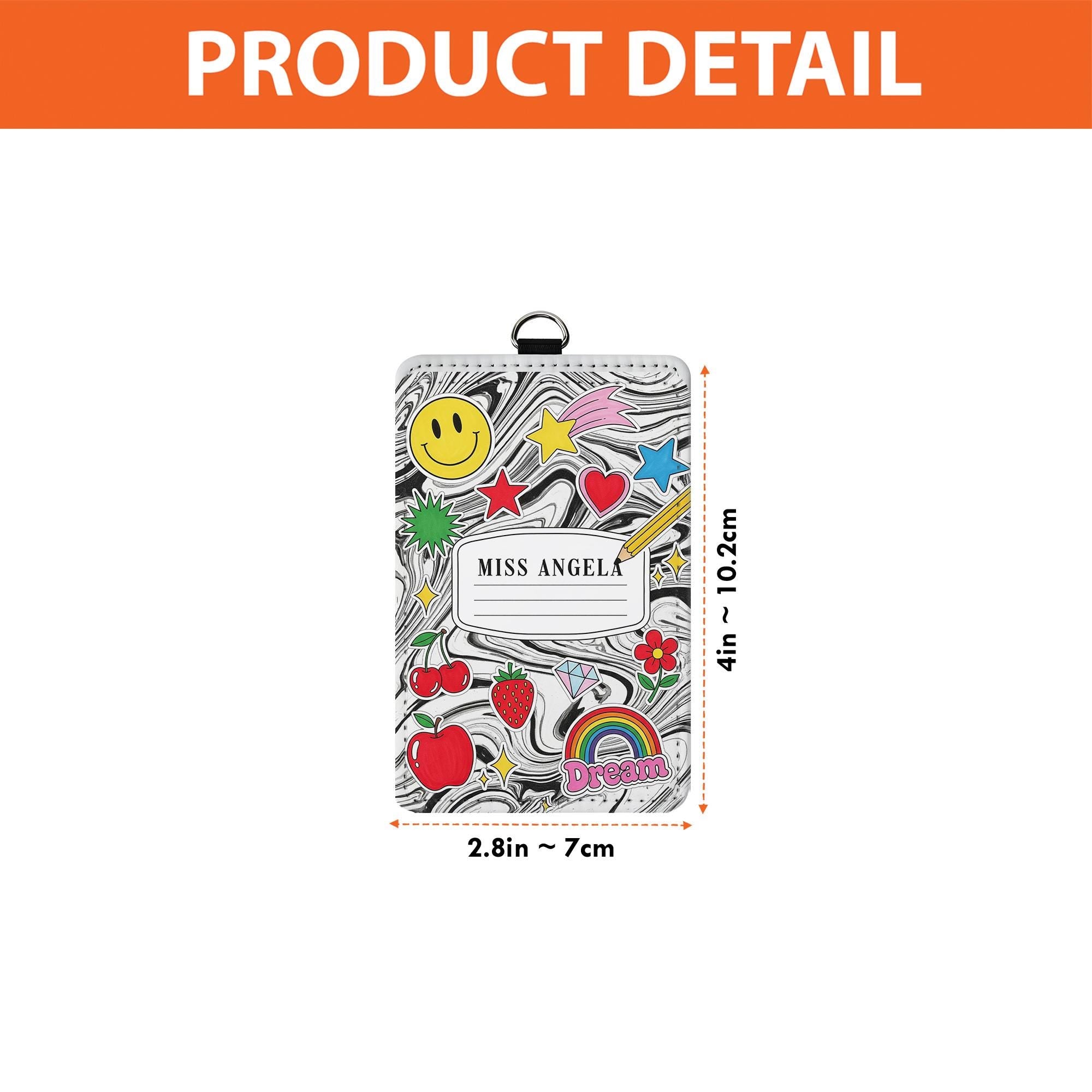 Personalized Teacher Badge Holder, Cute Name Tag Lanyard, Custom ID Holder for Women,Fun School Accessories,Teacher Gift Idea,back to school
