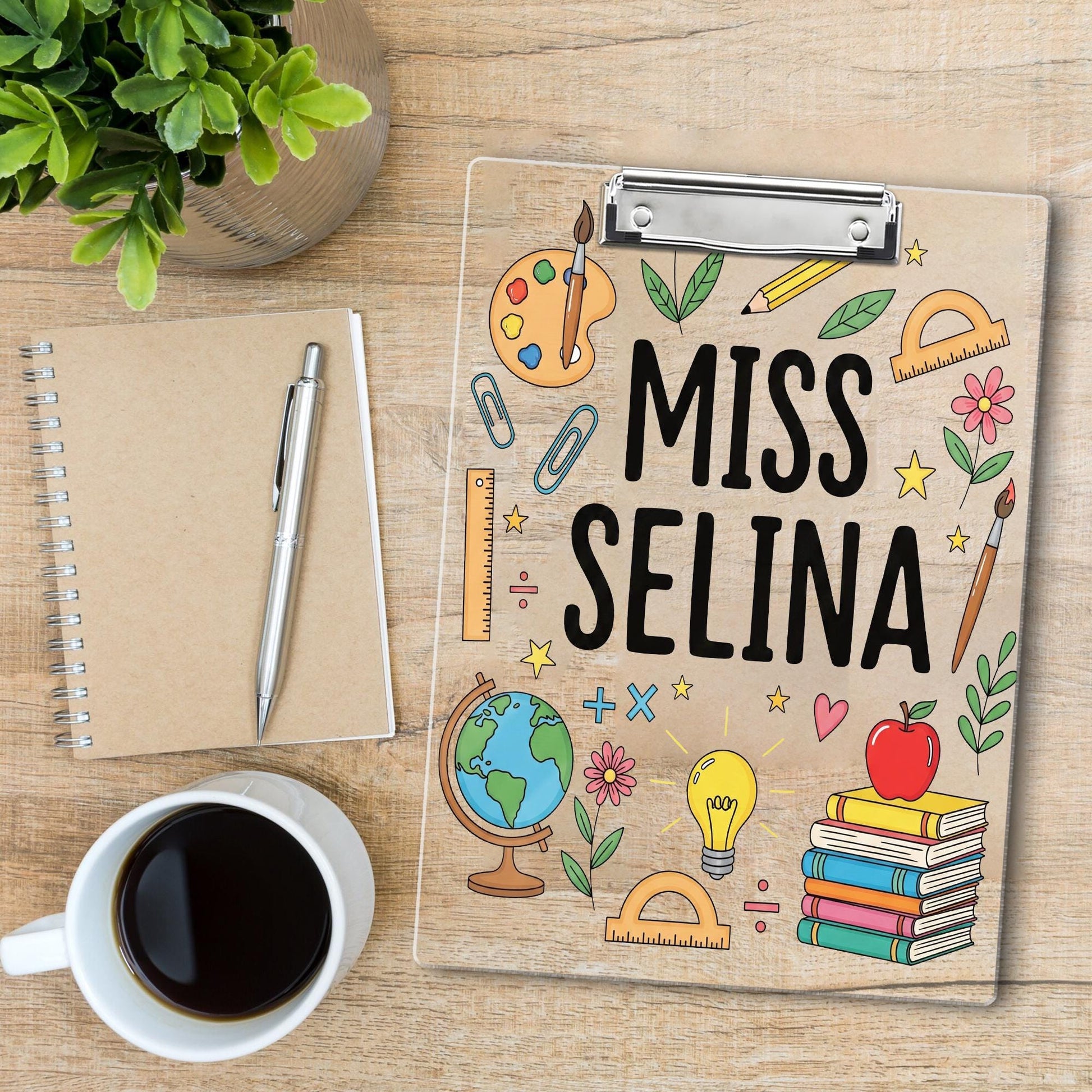 Personalized Teacher Clipboard, Custom Clipboard for Teacher, School Supplies Gift, Cute Classroom Decor for Educators, Back To School Gift