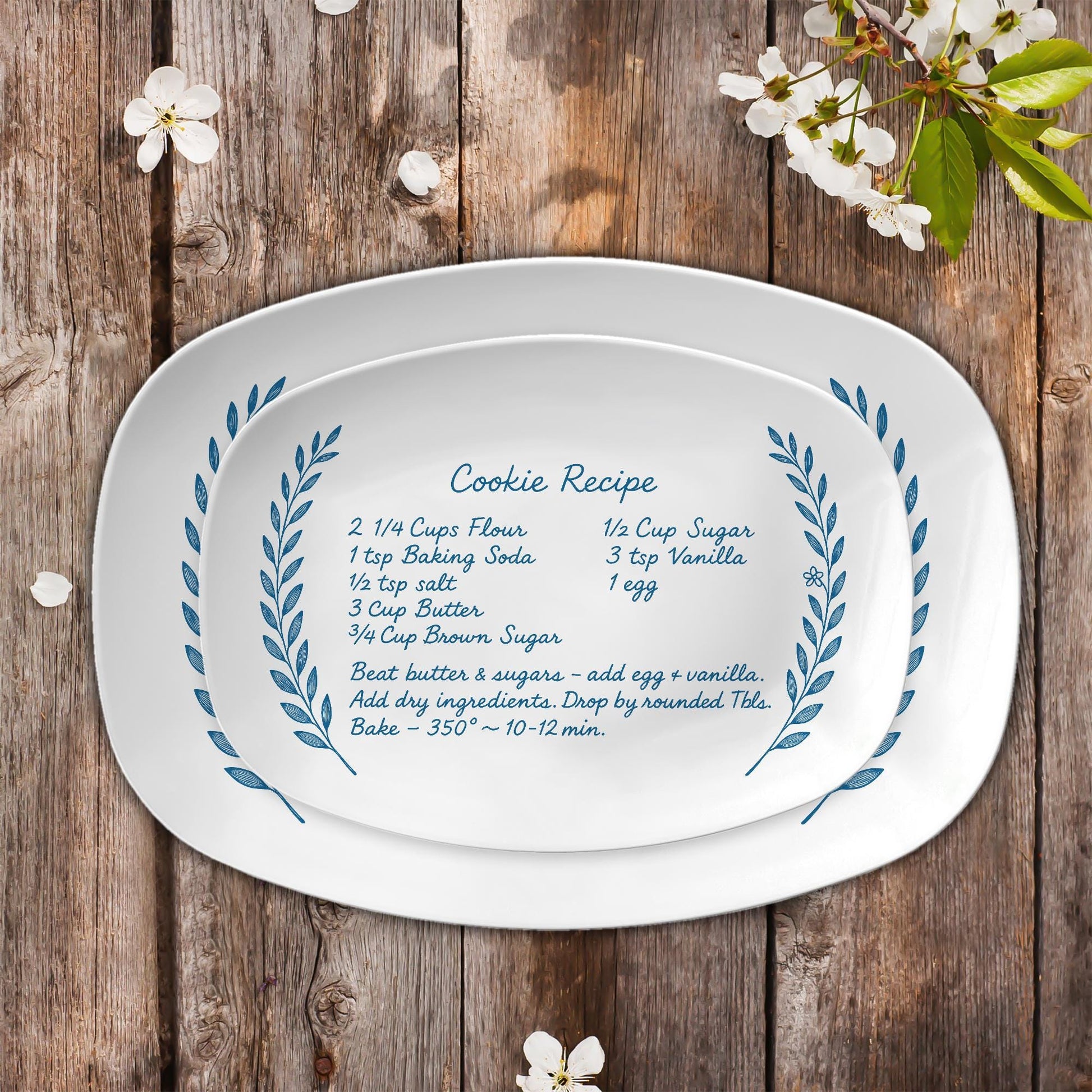 Custom Handwritten Recipe Platter, Personalized Family Heirloom Plate, Memorial Keepsake plate, Custom Baking Gift for Mom or Grandma