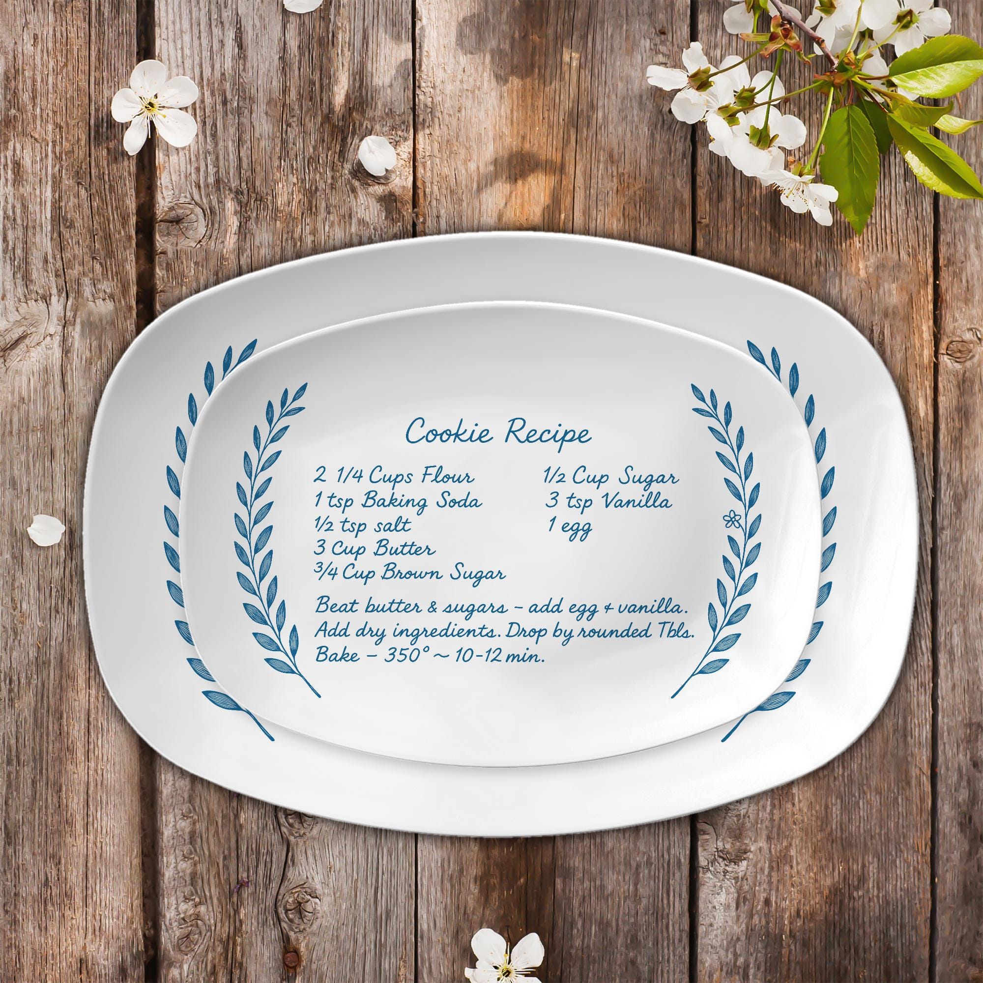 Custom Handwritten Recipe Platter, Personalized Family Heirloom Plate, Memorial Keepsake plate, Custom Baking Gift for Mom or Grandma