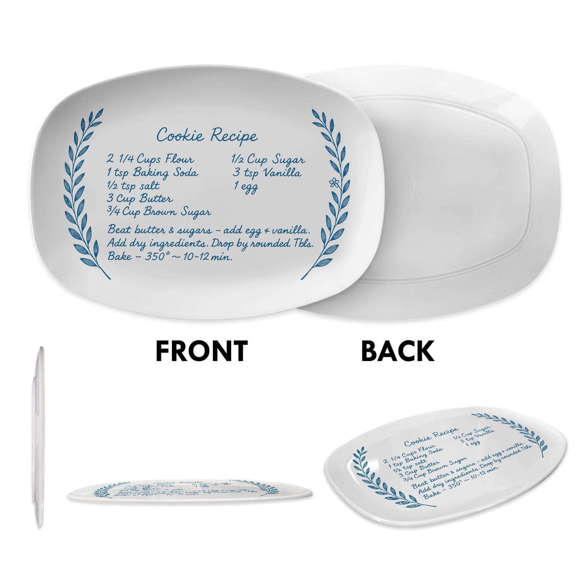 Custom Handwritten Recipe Platter, Personalized Family Heirloom Plate, Memorial Keepsake plate, Custom Baking Gift for Mom or Grandma
