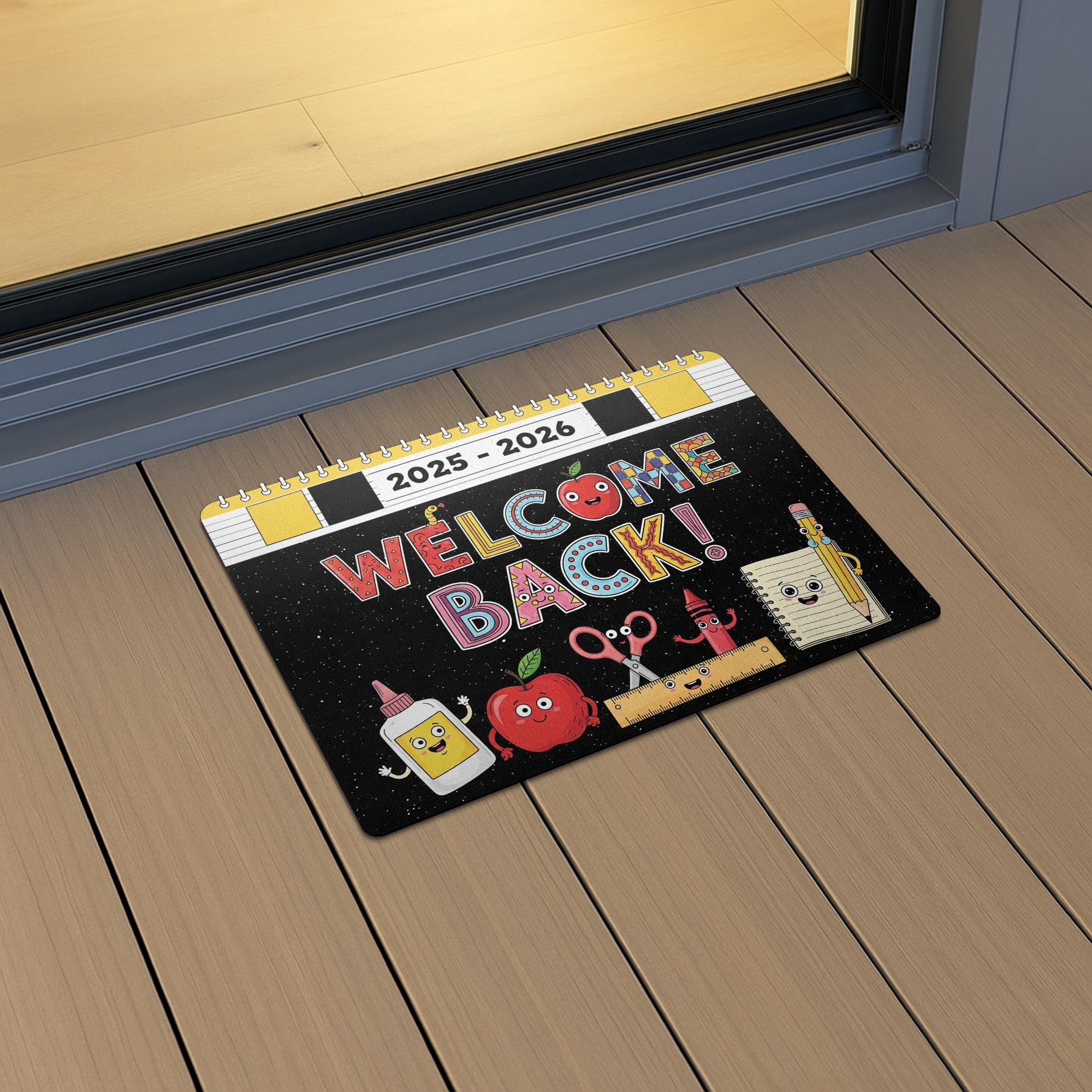 Welcome Back Doormat 2025 2026, School Door Mat for Teachers, Back to School Decor, Classroom Rug, Teacher Gift Mat, Cute Entry Mat