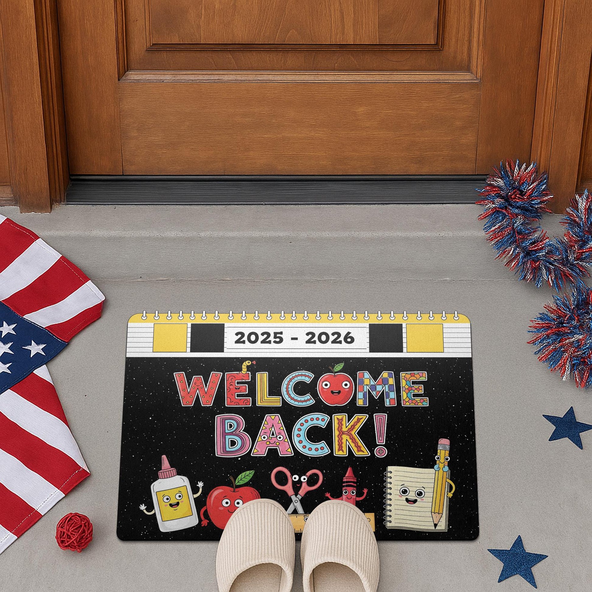 Welcome Back Doormat 2025 2026, School Door Mat for Teachers, Back to School Decor, Classroom Rug, Teacher Gift Mat, Cute Entry Mat