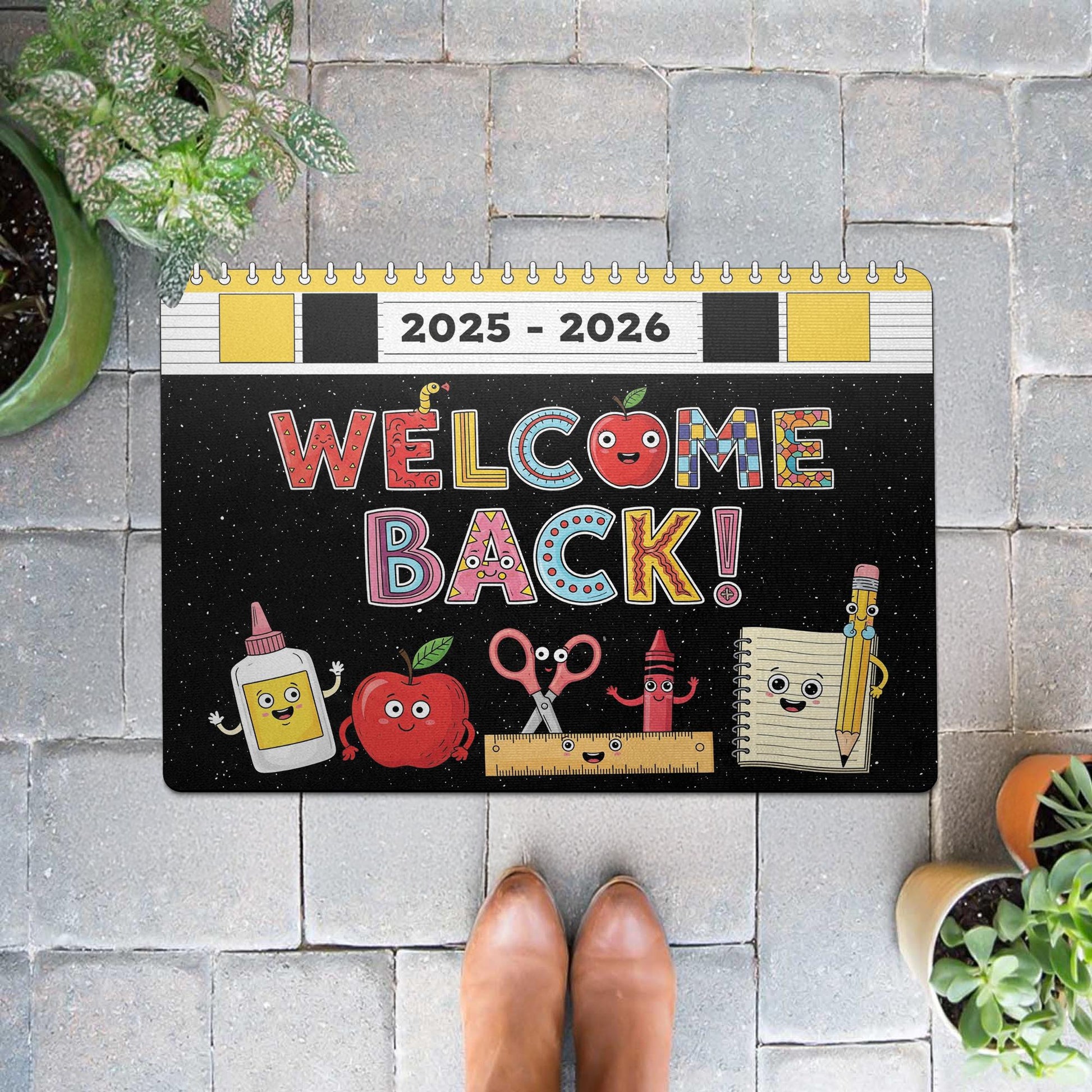 Welcome Back Doormat 2025 2026, School Door Mat for Teachers, Back to School Decor, Classroom Rug, Teacher Gift Mat, Cute Entry Mat