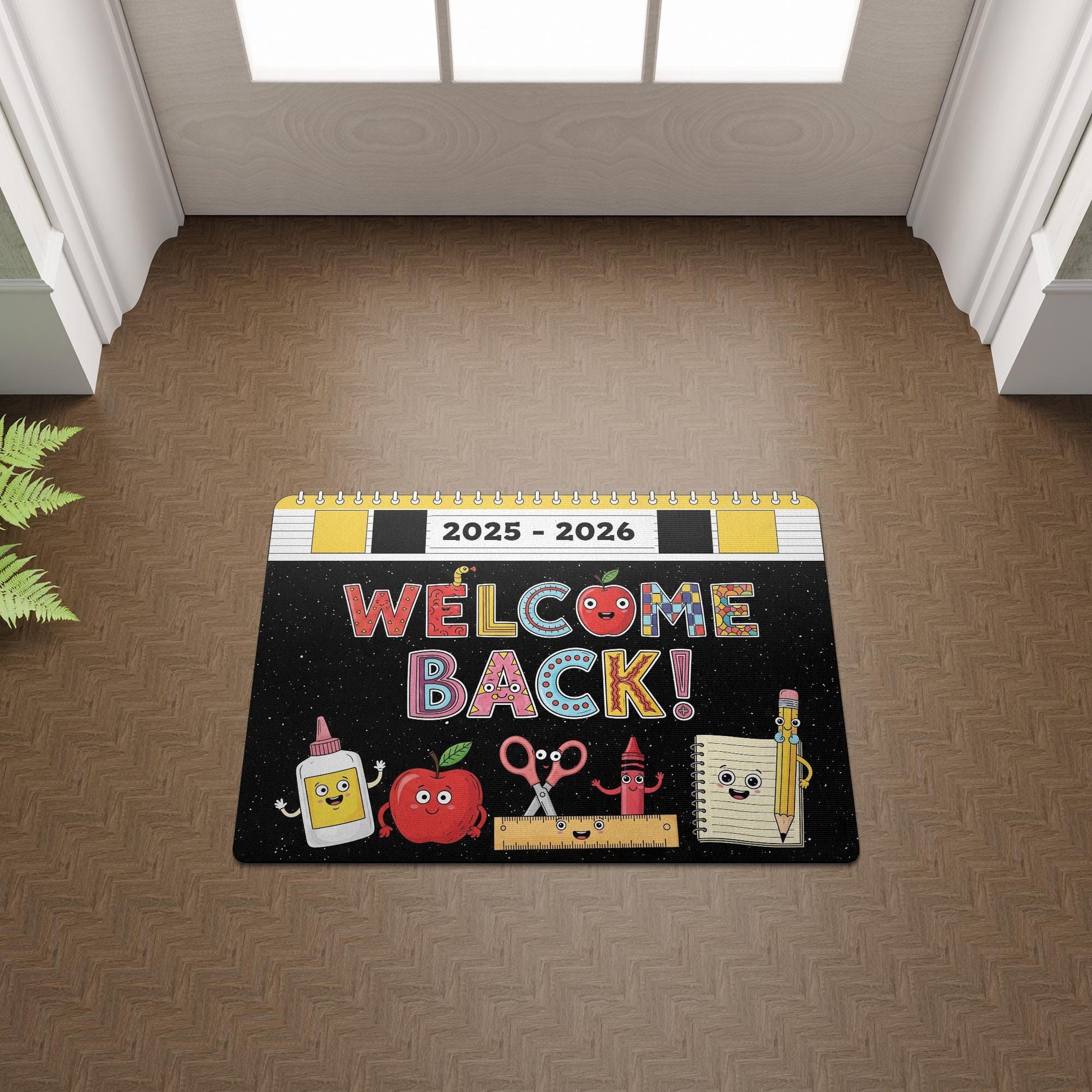Welcome Back Doormat 2025 2026, School Door Mat for Teachers, Back to School Decor, Classroom Rug, Teacher Gift Mat, Cute Entry Mat