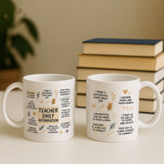 Cute Teacher Affirmation Mug – Daily Positive Quotes for Educators – Inspirational Gift for Teachers, Back to School or Appreciation