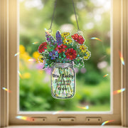 Custom Teacher Suncatcher – Personalized Acrylic Flower Sun Catcher, Thank You Gift, Holographic Hanging Decor, teacher appreciation gift