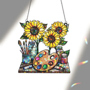 Art Palette Window Hanging, Sunflower Window Hanging, Art Teacher Suncatcher, Classroom Decor, Classroom Artist Teacher Appreciation