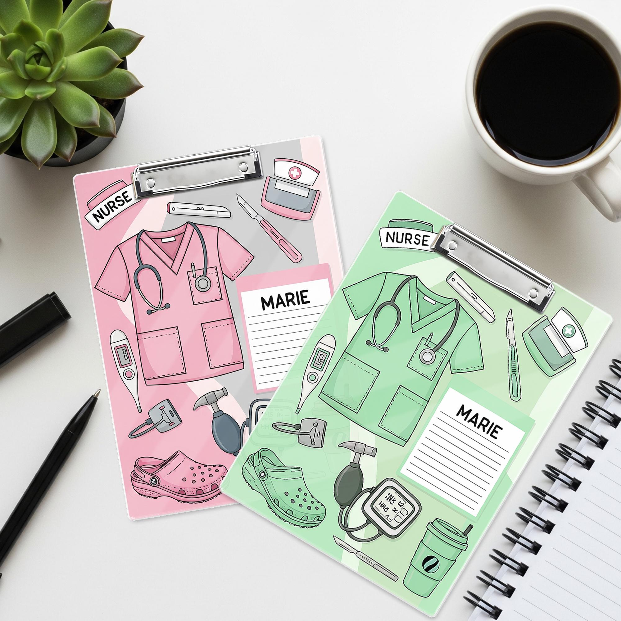 Custom Nurse Clipboard, Personalized Medical Clipboard, Nurse Gift with Name, Cute RN Clipboard, Nursing School Supplies