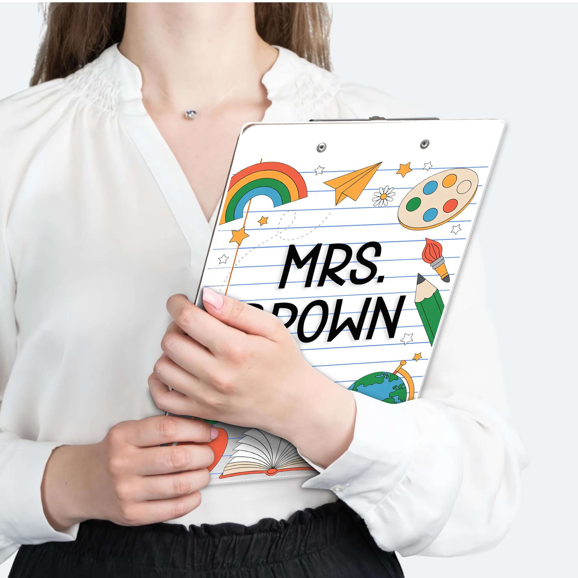 Teacher Gifts, Personalized Teacher Clipboard, Custom Acrylic Clipboard With Teacher Name, Teacher Appreciation Gifts, Back to School Gift