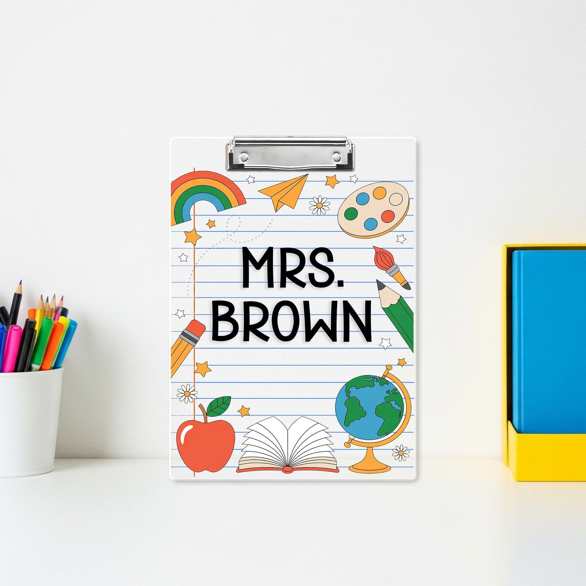 Teacher Gifts, Personalized Teacher Clipboard, Custom Acrylic Clipboard With Teacher Name, Teacher Appreciation Gifts, Back to School Gift