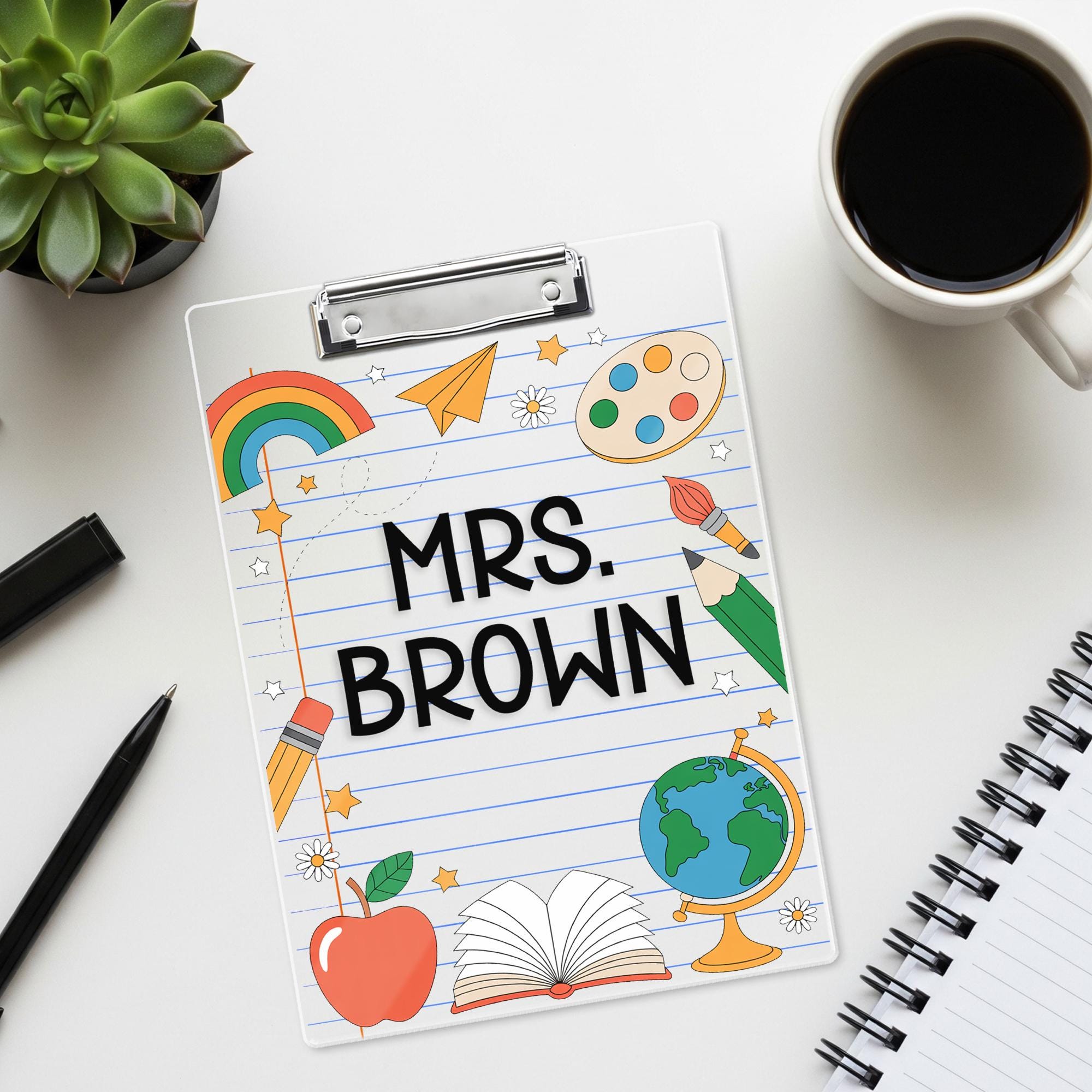 Teacher Gifts, Personalized Teacher Clipboard, Custom Acrylic Clipboard With Teacher Name, Teacher Appreciation Gifts, Back to School Gift