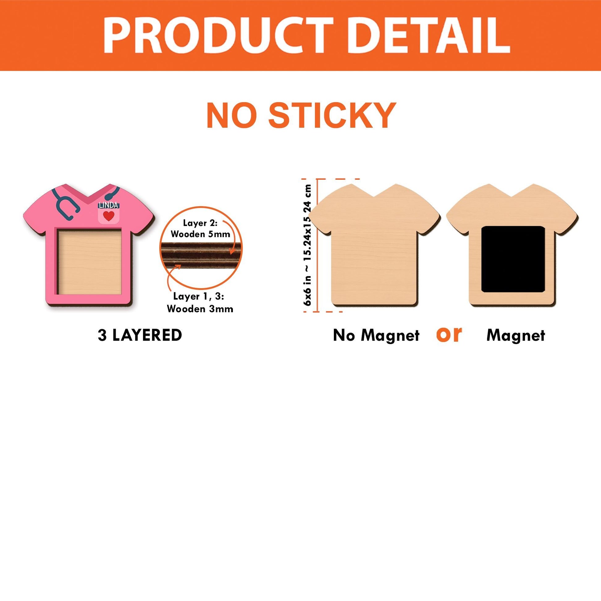 Personalized Nurse Magnetic Sticky Note Organizer – Pink Scrub Note Magnet for Locker or Fridge – Cute Gift for Nurses, CNA, or Med Students