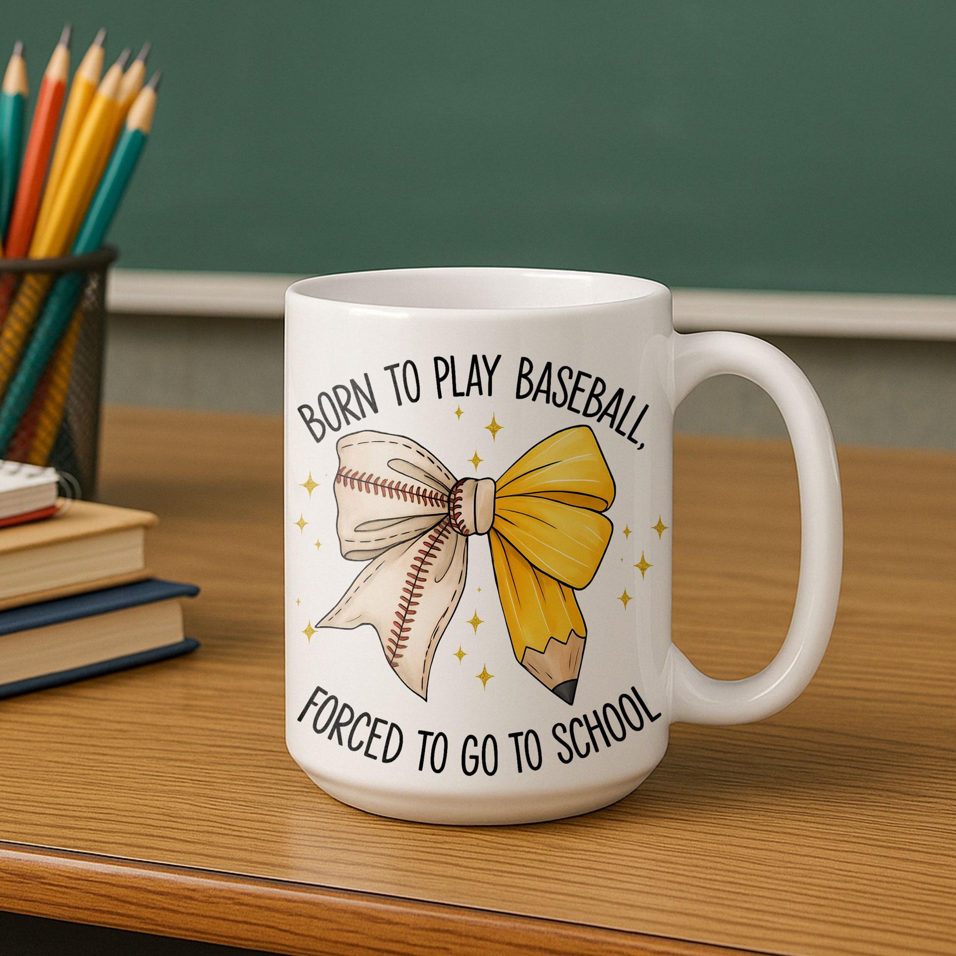 Personalized Baseball Tumbler, Custom Name Glitter Number, Softball Player Gift, Born to Play School Cup, Team Gift for Girls & Women