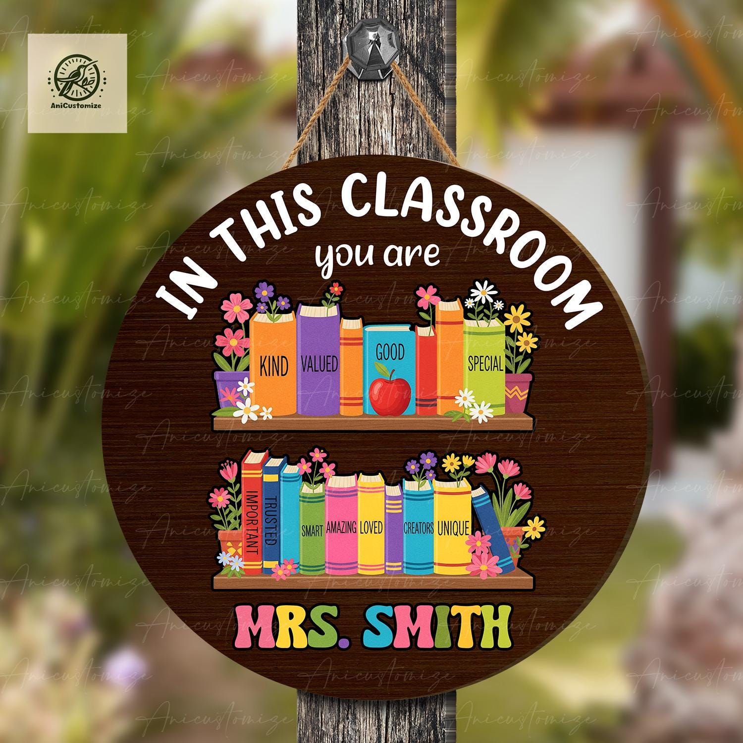 Custom Teacher Door Sign, In this Classroom You Are, Teacher Door Hanger, Back to School Gift, Custom Teacher Name, Decor for School/ Office
