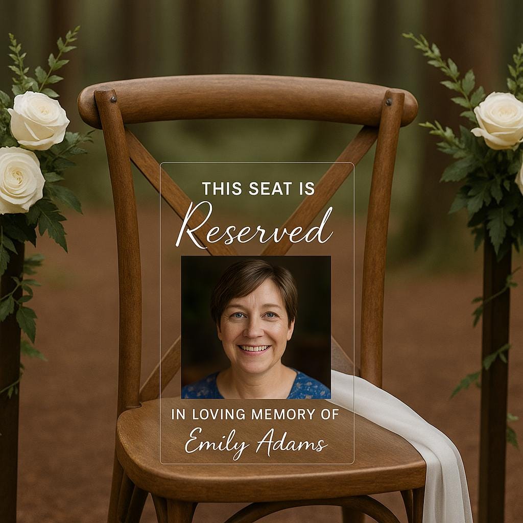 Reserved Memorial Sign for Wedding – Personalized In Loving Memory Plaque – Acrylic Sympathy Sign – Remembrance Wedding Décor Memorial Sign