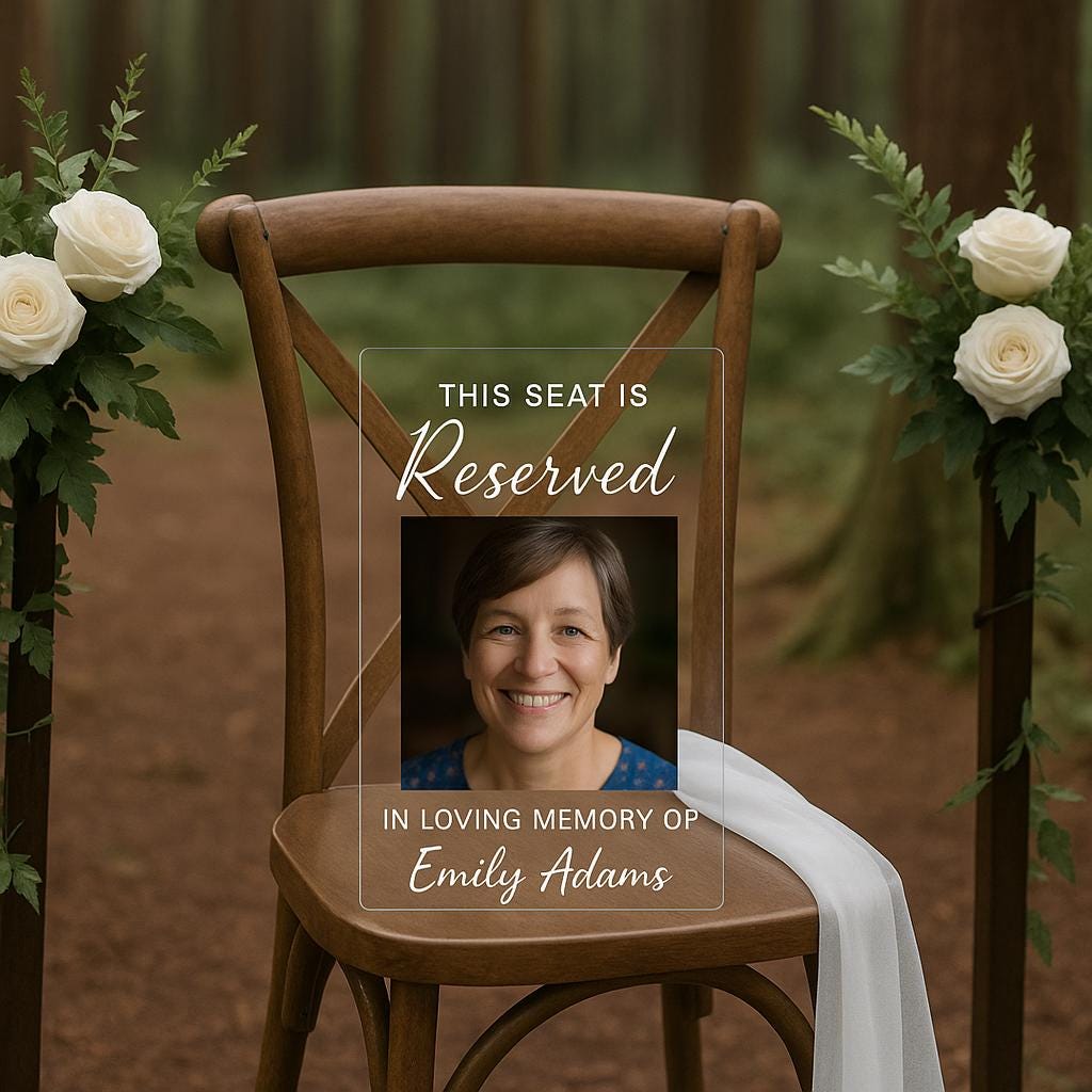 Reserved Memorial Sign for Wedding – Personalized In Loving Memory Plaque – Acrylic Sympathy Sign – Remembrance Wedding Décor Memorial Sign