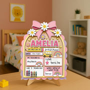 Personalized First Day of School Sign, Reusable Preschool Photo Board, Back to School Chalkboard for Kids, Custom School Prop Gift