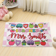 Teacher Welcome Classroom Doormat– Personalized Teacher Doormat, Cute Back to School Decor for Classroom Entry, Door Mat For School