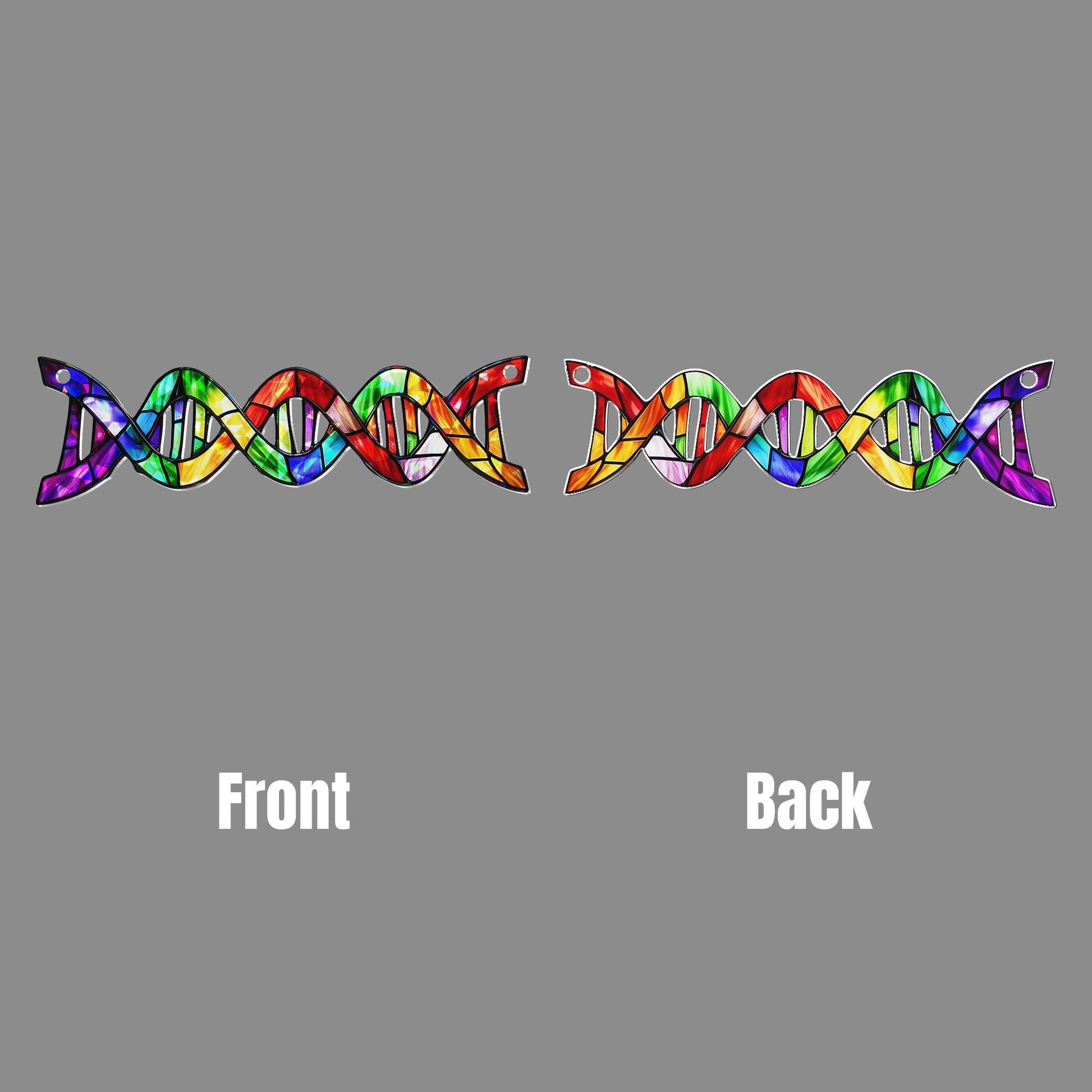 Rainbow DNA Acrylic Window Hanging | LGBTQ+ Science Suncatcher | Pride Month Decor | Colorful Queer Gift | Genetics Pride Ornament