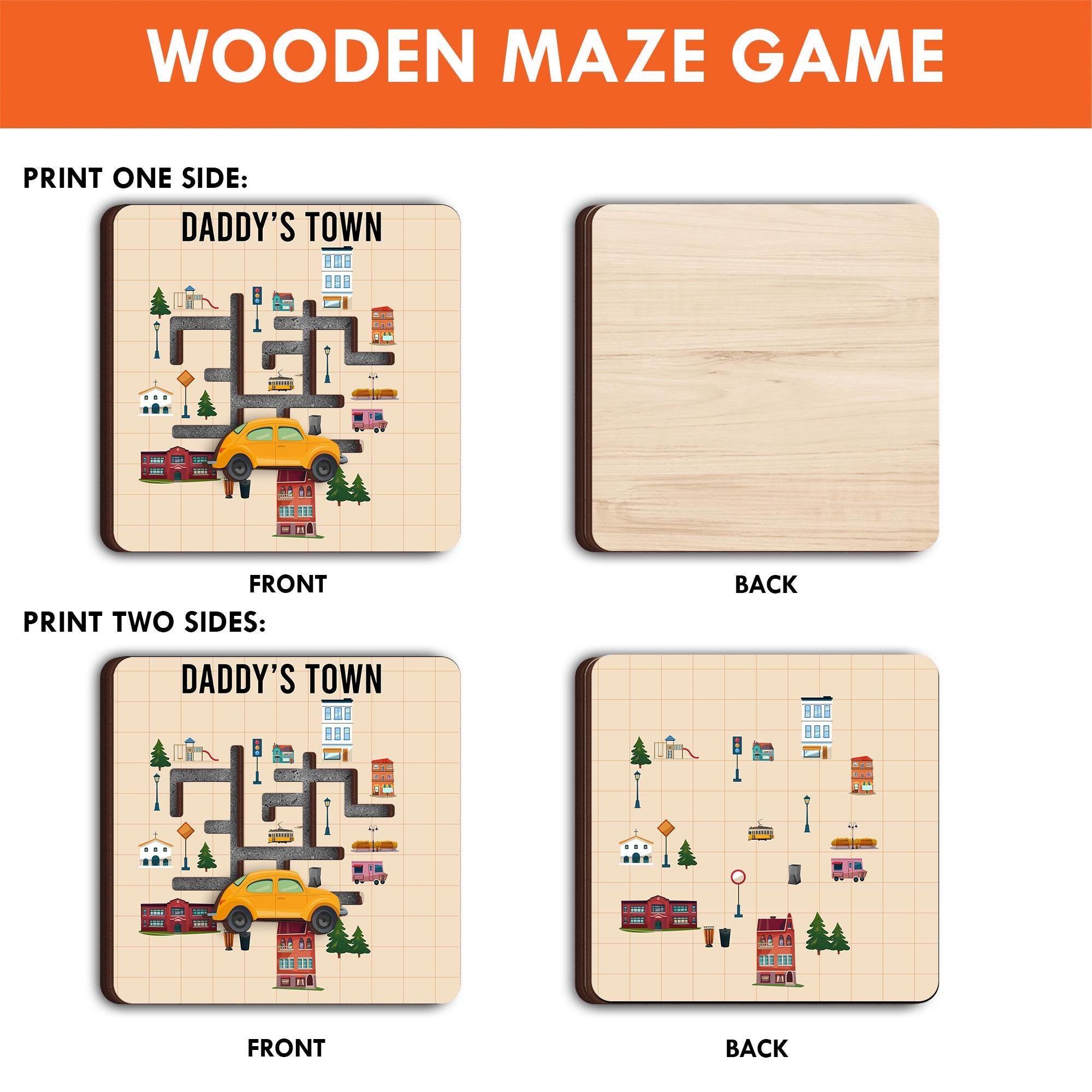 Personalized Play Cars On Dad's Play Mat Car Race Maze Game Magnet | Top Car Race Track Family Maze Game | Car Race Fridge Magnet