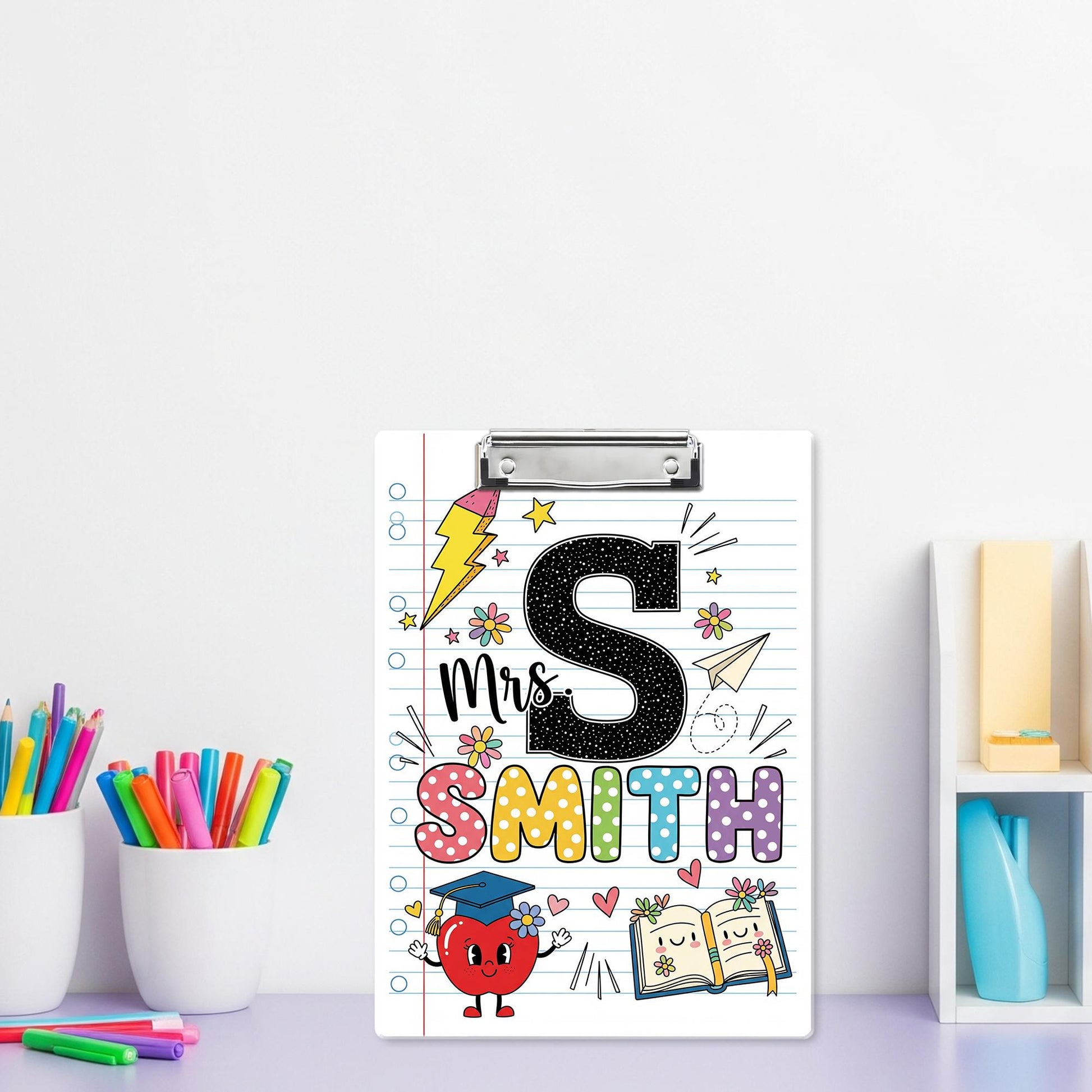 Personalized Teacher Clipboard, Teacher Name Gift, Teacher Gift, Teacher Acrylic Clipboard, Teacher Appreciation, Back To School Gift