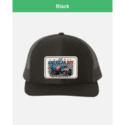 All American Boy Trucker Hat – Patriotic Cement Mixer Cap for Kids & Men – USA Flag Construction Hat – 4th of July Gift Idea